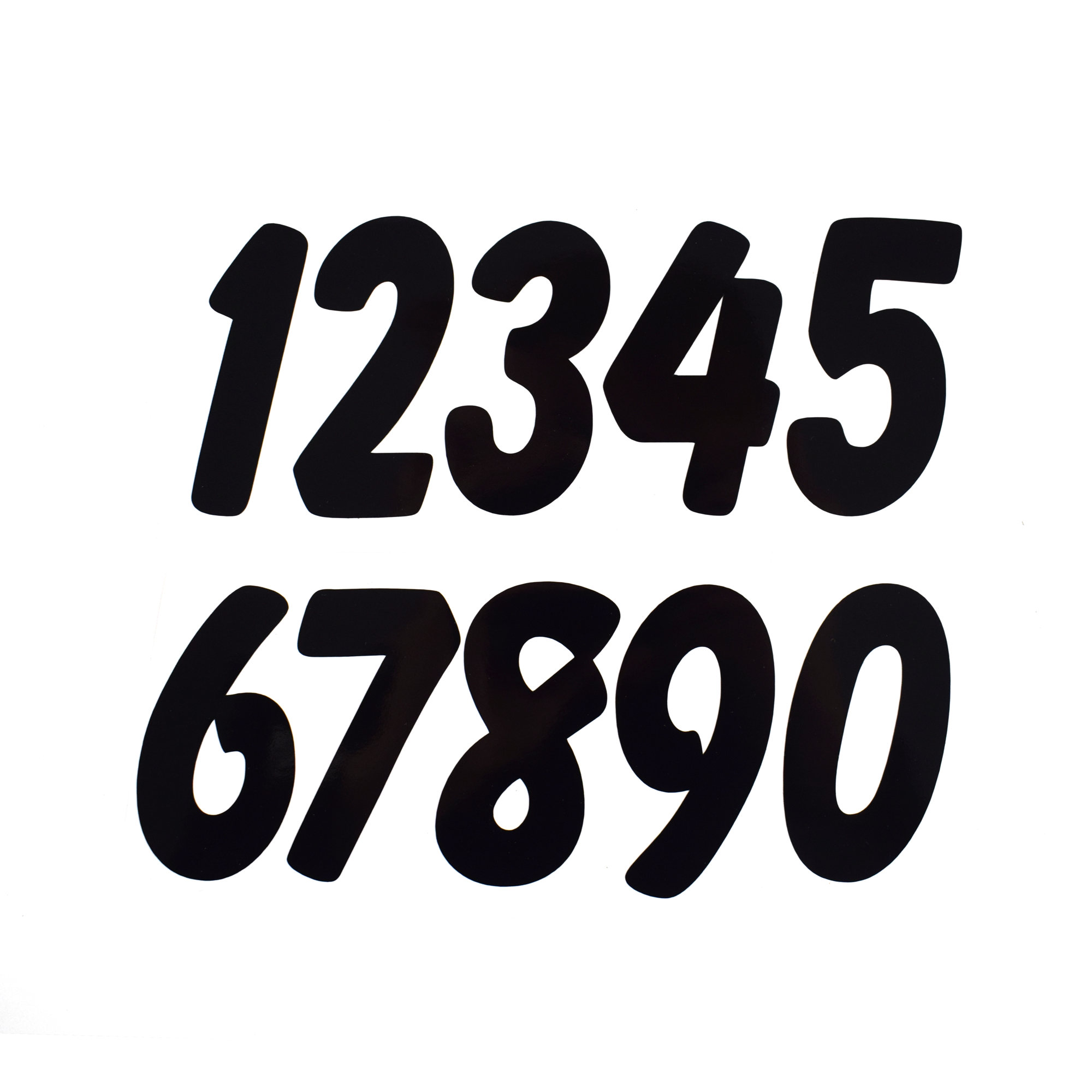Pyramid Decals | Racing Numbers Set 0-9 | 2D Black -  Shop name