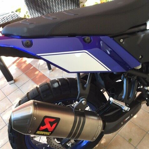 Pyramid Decals | Rear Side Panel Graphic White | Yamaha Tenere 700 2019> -  Shop name