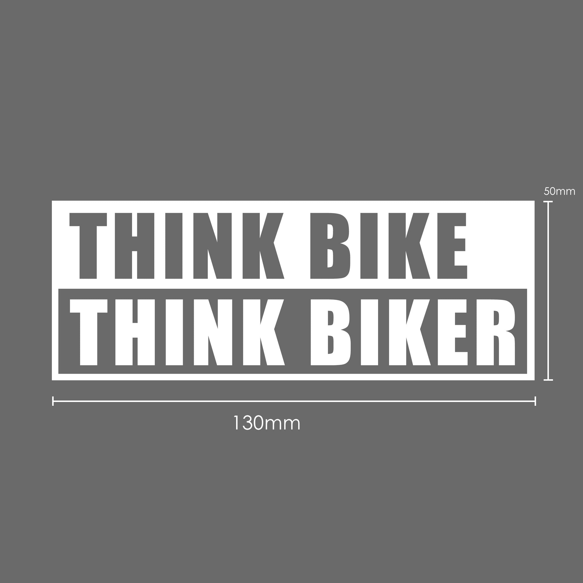 Pyramid Decals | Think Bike #1 | White-Decals-Pyramid Motorcycle Accessories