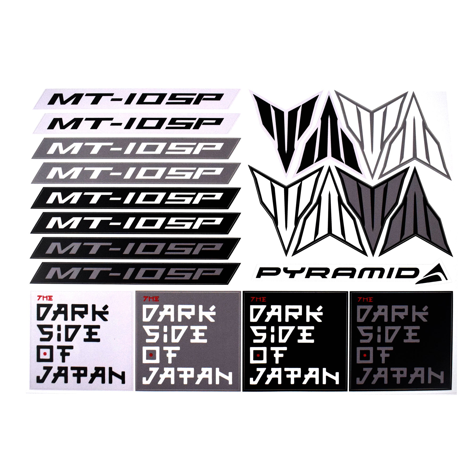 Pyramid Decals | Yamaha MT-10 SP | Set Of 21-BRA0201-Decals-Pyramid Motorcycle Accessories