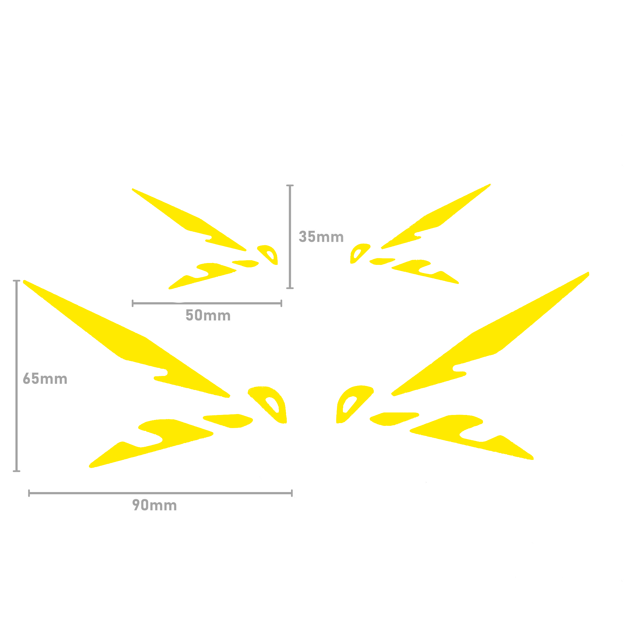 Pyramid Decals | Yellow | Honda CB750 Hornet Logo Set Of 4 -  Shop name