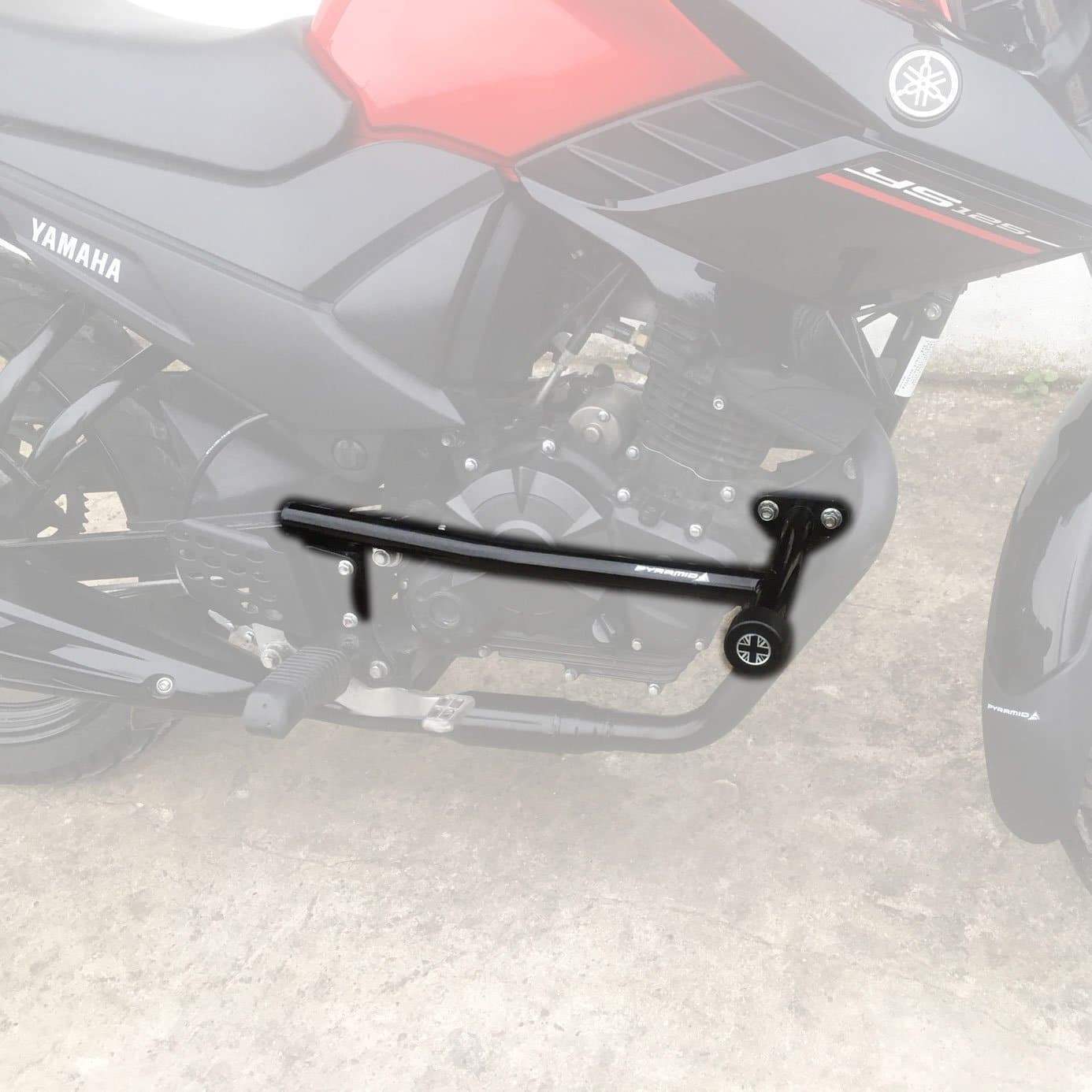Pyramid Engine Bars Matte Black Yamaha YS 125 2017 Current