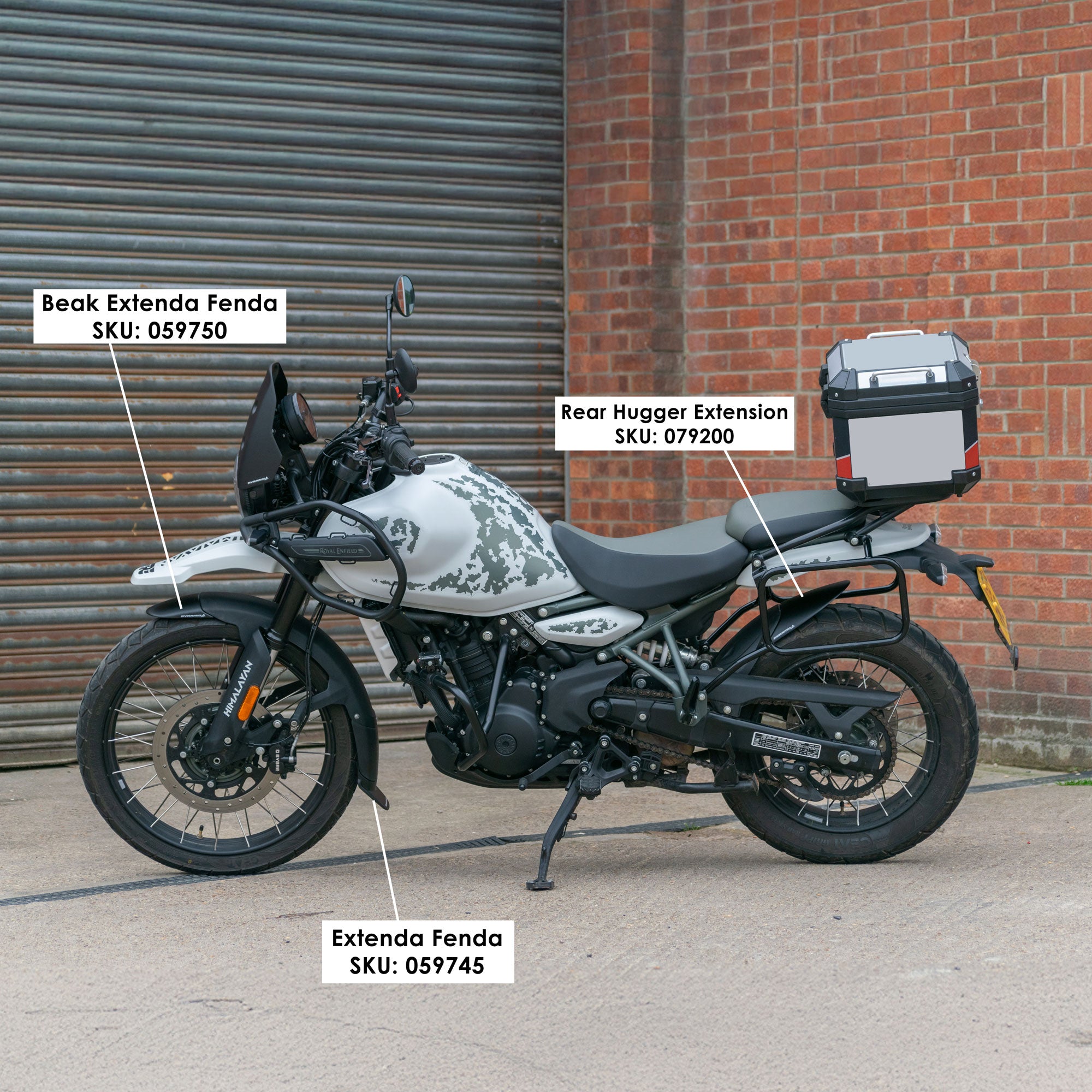 Pyramid Extenda Fenda Beak | Matte Black | Royal Enfield Himalayan 450 2024>-Extenda Fendas-Pyramid Motorcycle Accessories