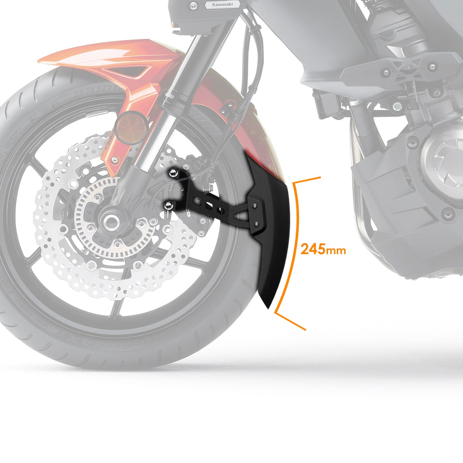 Pyramid Extenda Fenda EXTRA | Matte Black | Kawasaki Versys 1000 2012>2018 -  Shop name