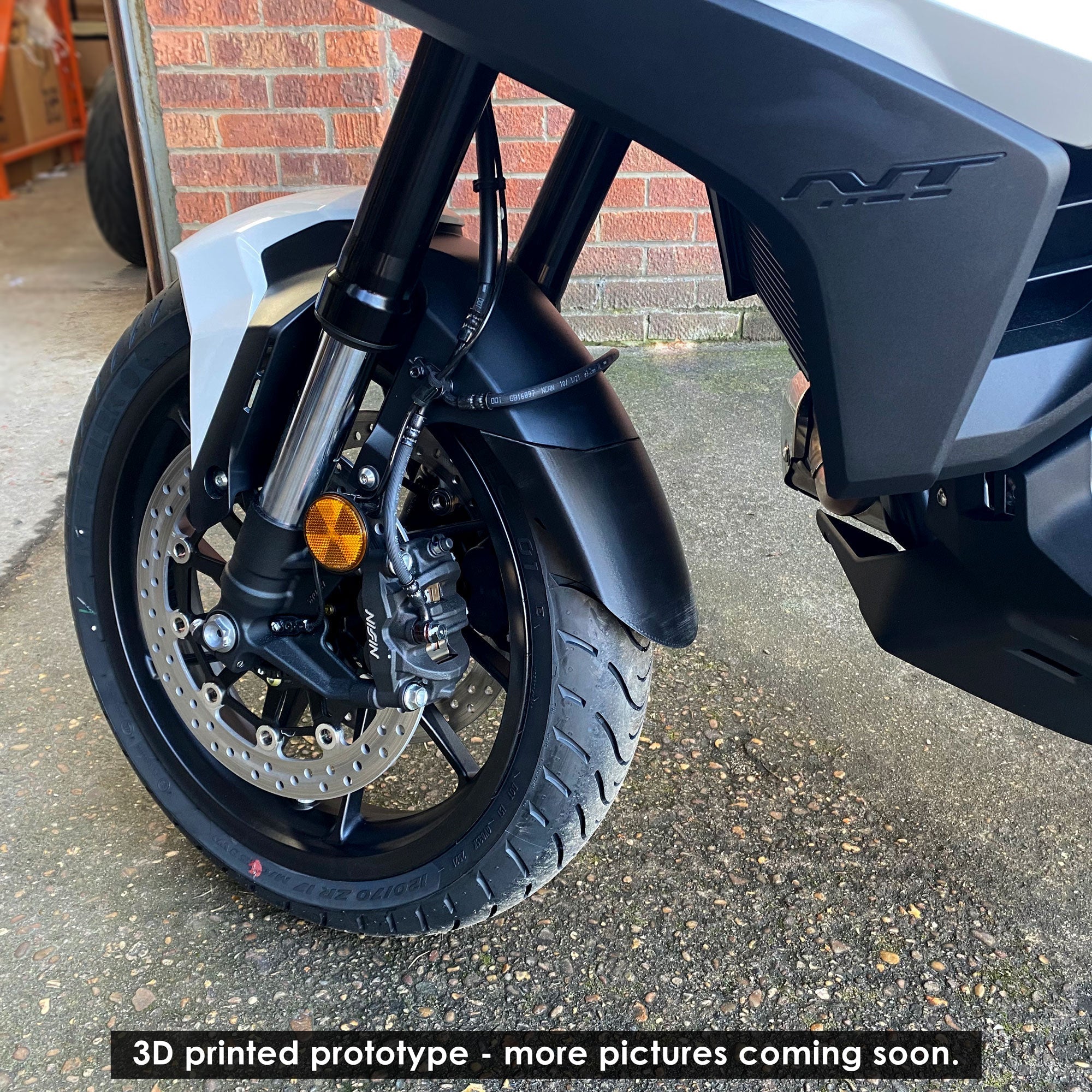 TPARIS Moto Anteriore Parafango Copri Pneumatici per Honda NT 1100 2022 Becco Naso Cono Estensione Anteriore Ruota della Copertura Splash Cowl,Carbon Look