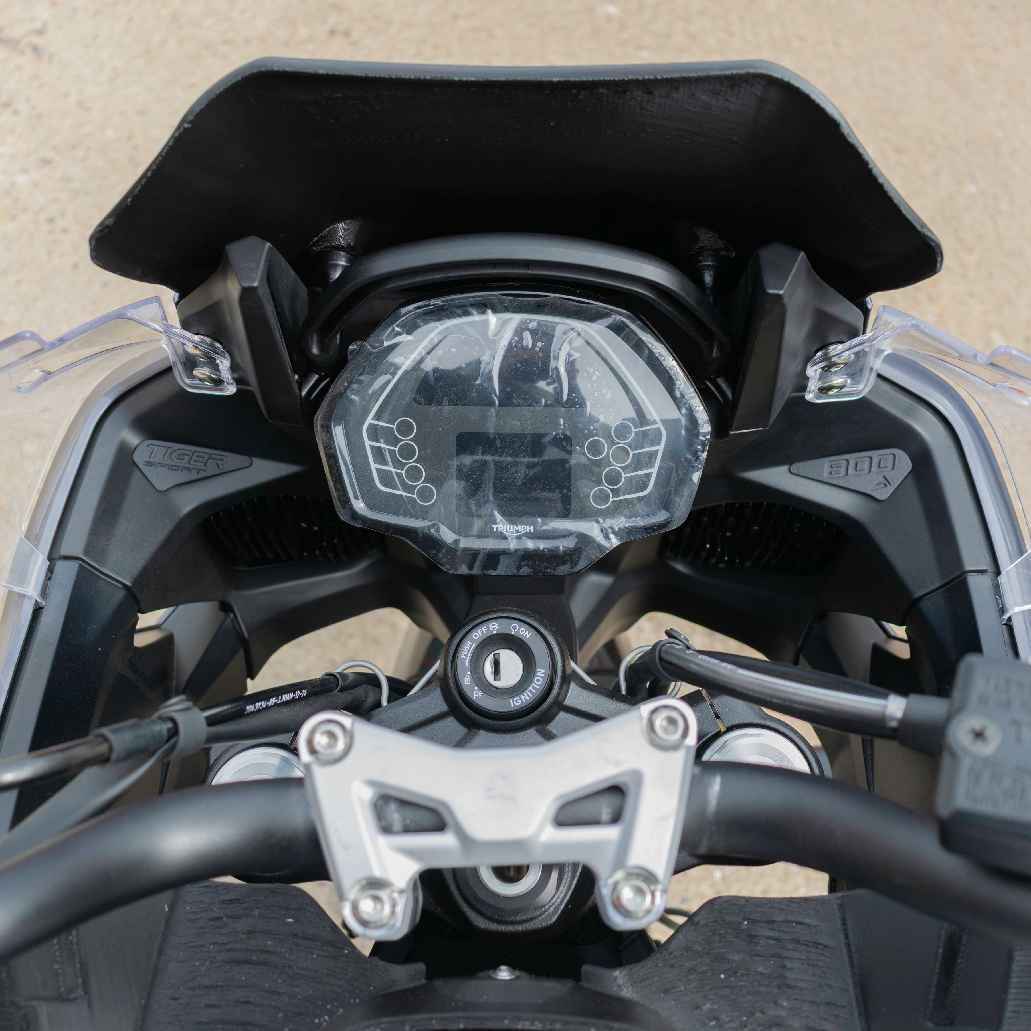 Pyramid Fairing Emblems | Matte Black | Triumph Tiger Sport 800 2025>Current -  Shop name