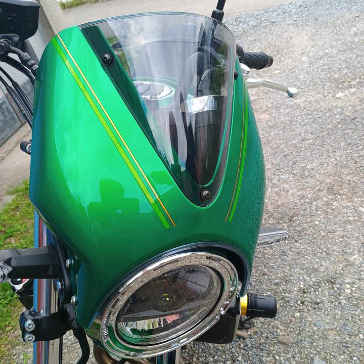 Pyramid Fly Screen | Candy Emerald Green | Kawasaki Z 650 RS 2022>Current-Screens-Pyramid Motorcycle Accessories