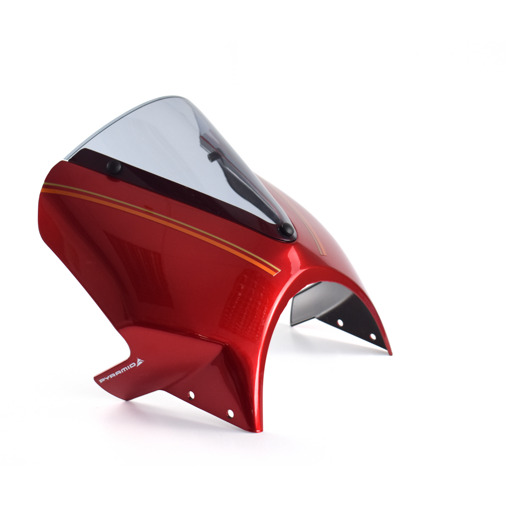Pyramid Fly Screen | Candy Medium Red | Kawasaki Z 650 RS 2024>Current-Screens-Pyramid Motorcycle Accessories