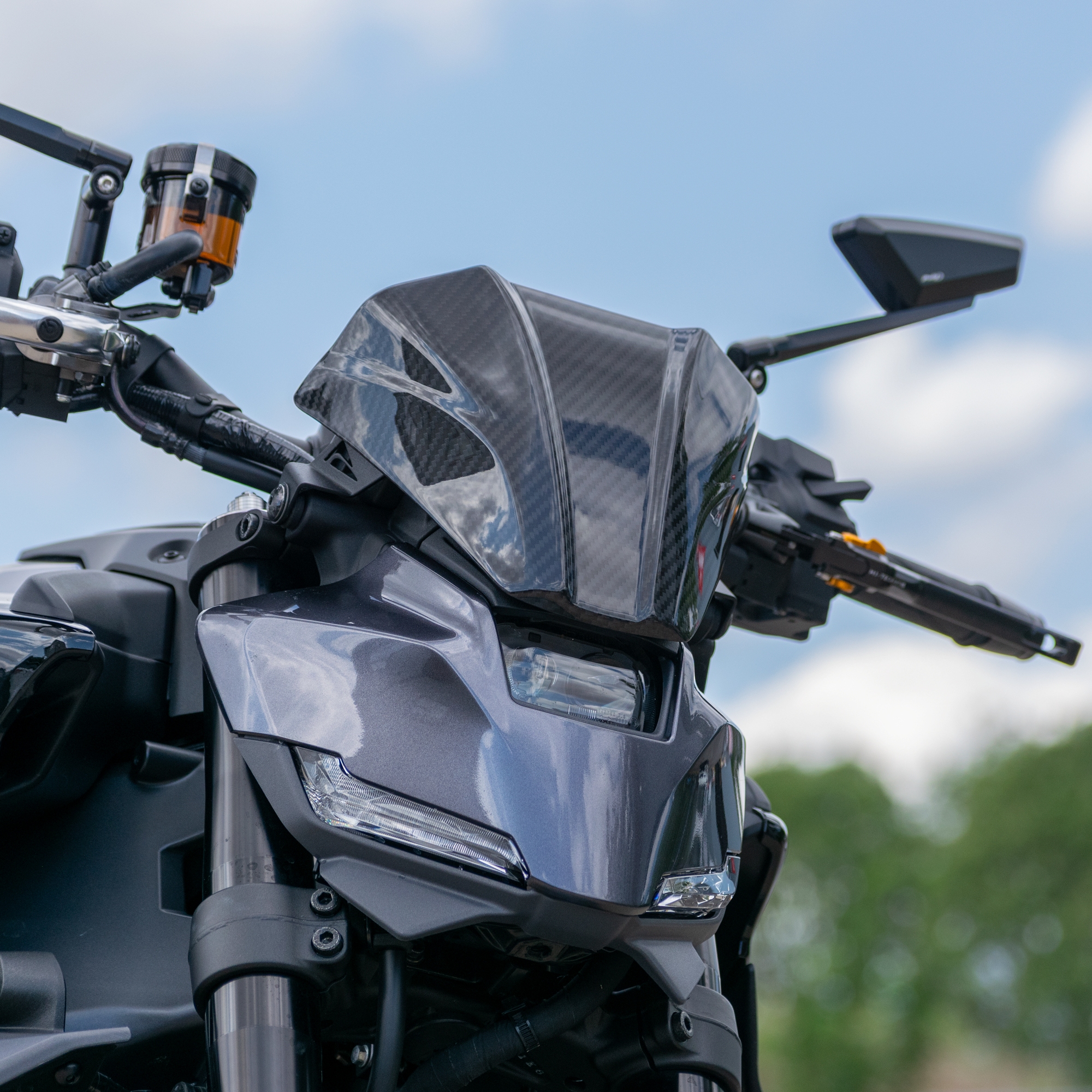 Pyramid Fly Screen | Carbon Fibre | Yamaha MT-09 inc SP 2024>Current -  Shop name