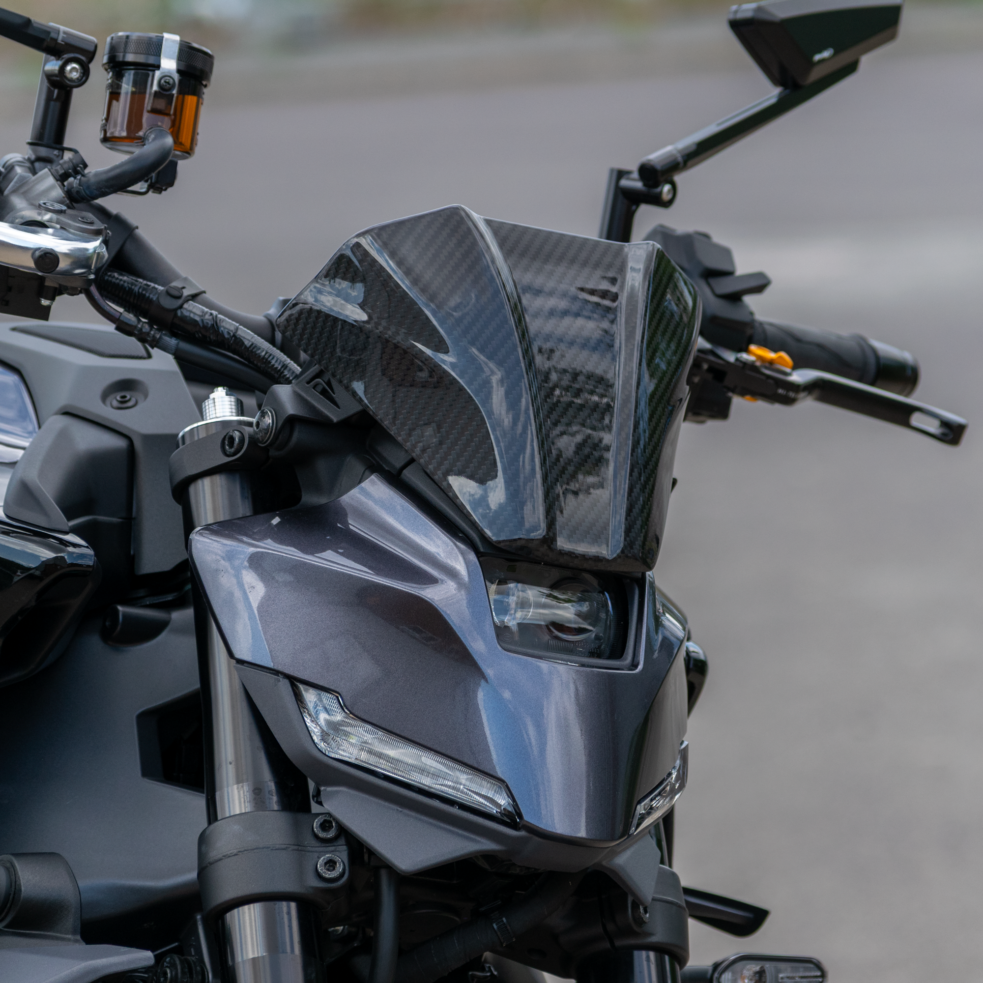 Pyramid Fly Screen | Carbon Fibre | Yamaha MT-09 inc SP 2024>Current -   Pyramid Motorcycle Accessories