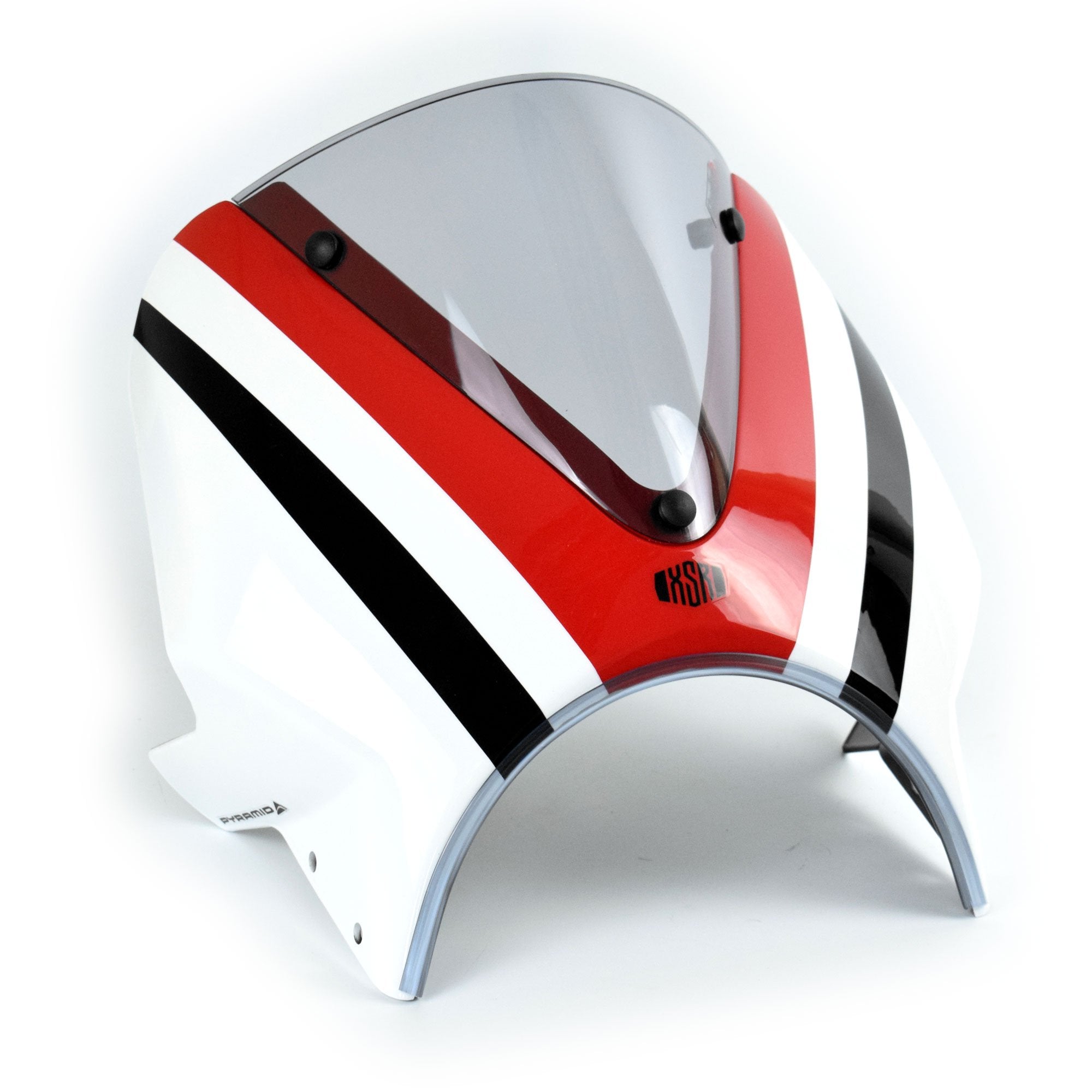 Pyramid Fly Screen | Dynamic White Scheme | Yamaha XSR 900 2020>2021-Screens-Pyramid Motorcycle Accessories