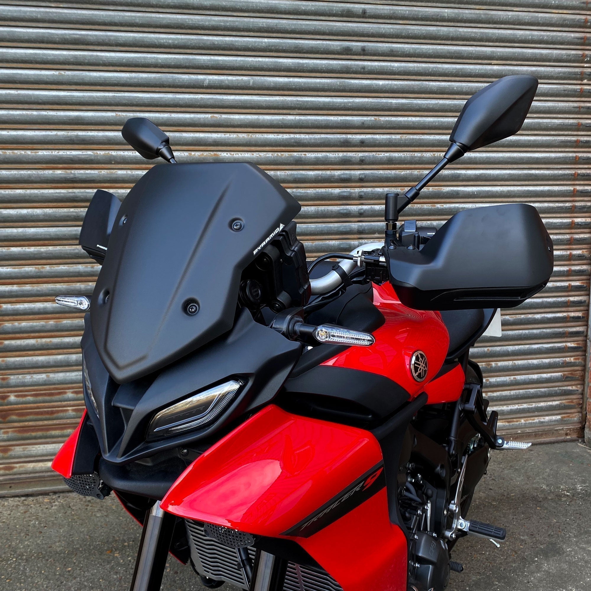 Pyramid Fly Screen | Matte Black | Yamaha Tracer 9 GT/GT+ 2021>Current-22205M-Screens-Pyramid Motorcycle Accessories