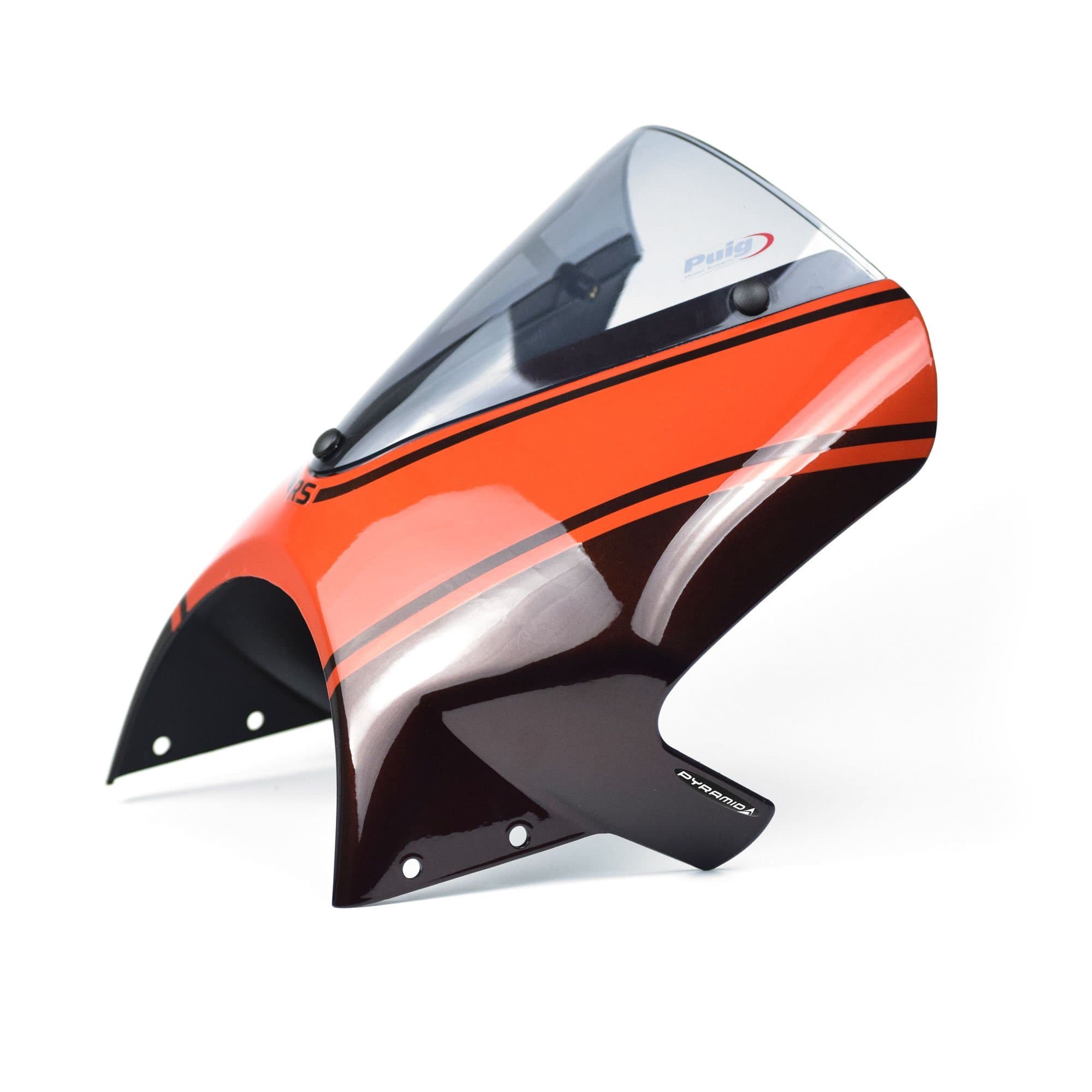 Pyramid Fly Screen | Metallic Brown/Metallic Orange (Candytone Brown/Candytone Orange) | Kawasaki Z 900 RS 2018>2020-23500E-Screens-Pyramid Motorcycle Accessories