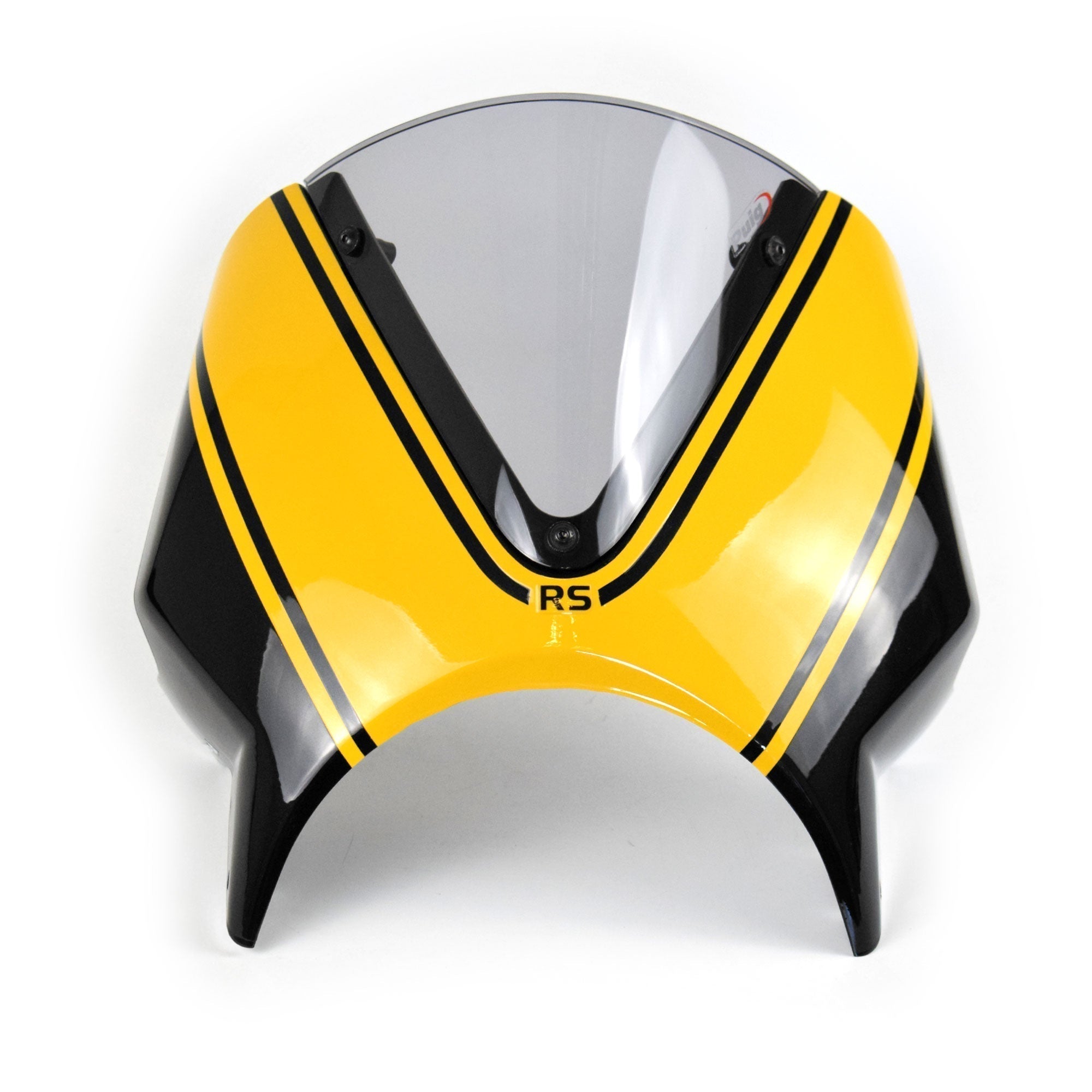 Pyramid Fly Screen | Metallic Diablo Black/Metallic Yellow (Yellow Ball Scheme) | Kawasaki Z 900 RS SE 2022>Current-23500P-Screens-Pyramid Motorcycle Accessories