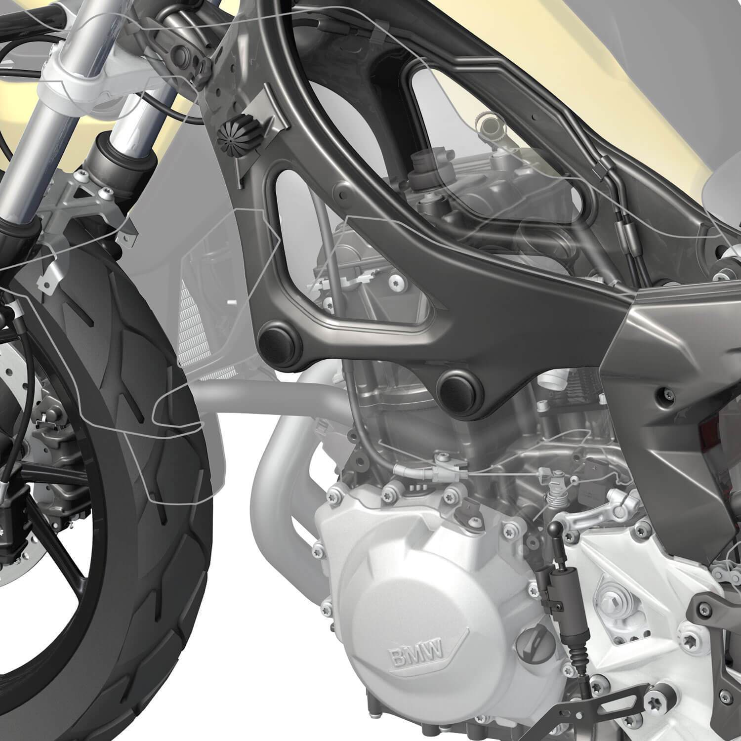 Pyramid Frame End Caps | Matte Black | BMW F 800 GS 2024>Current-Frame End Caps-Pyramid Motorcycle Accessories