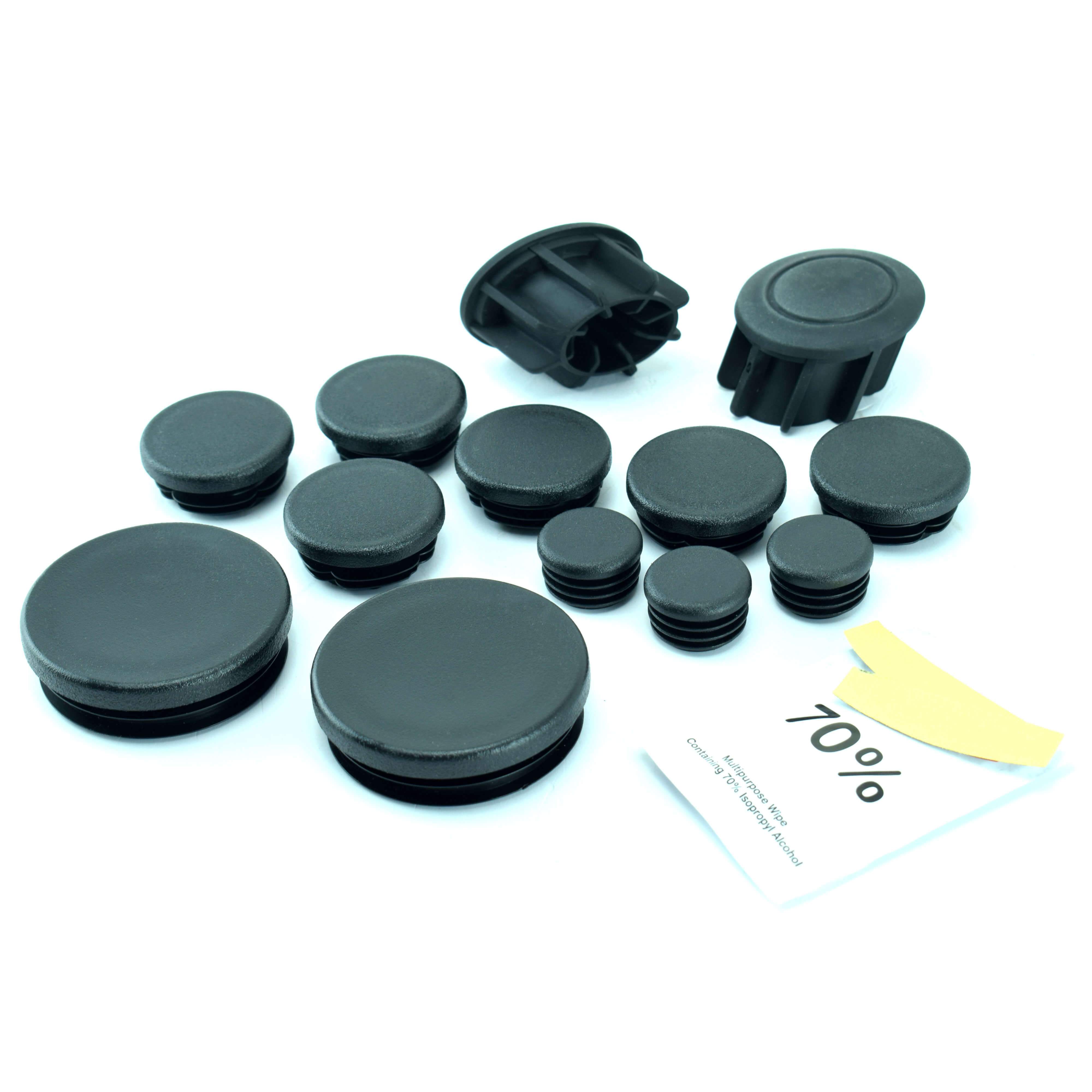 Pyramid Frame End Caps | Matte Black | BMW R 1250 RS 2019>Current-089401-Frame End Caps-Pyramid Motorcycle Accessories