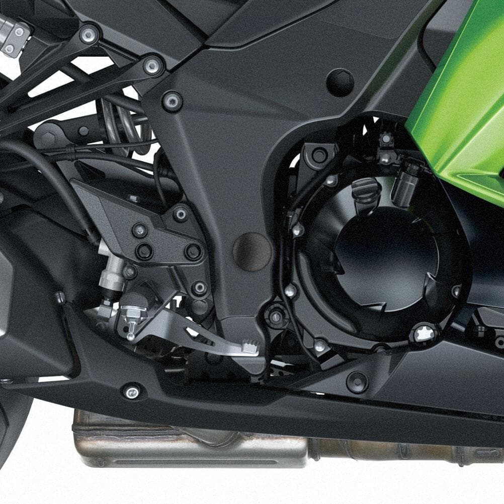 Pyramid Frame End Caps | Matte Black | Kawasaki Ninja 1000 SX 2020>2024-Frame End Caps-Pyramid Motorcycle Accessories