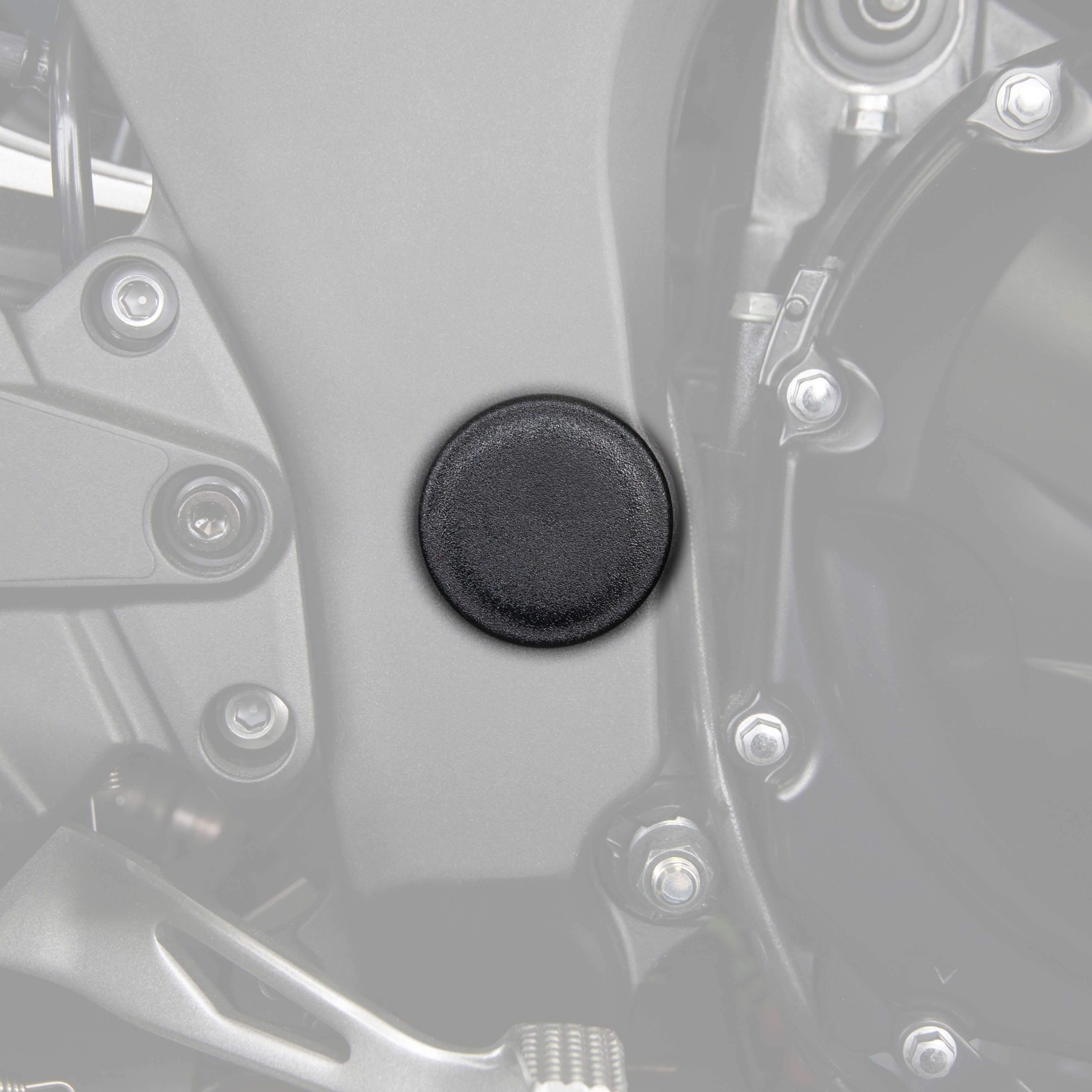 Pyramid Frame End Caps | Matte Black | Kawasaki Ninja 1000 SX 2020>2024-Frame End Caps-Pyramid Motorcycle Accessories