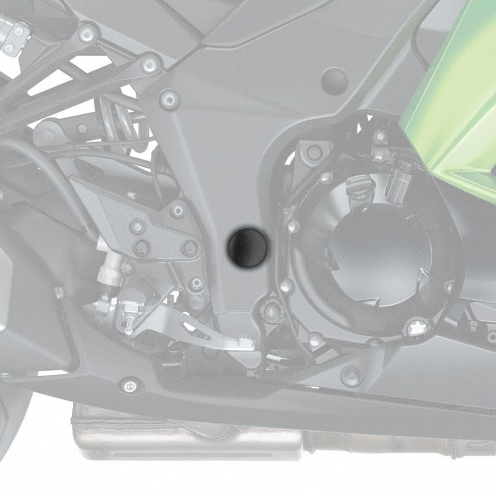 Pyramid Frame End Caps | Matte Black | Kawasaki Ninja 1000 SX 2020>2024-Frame End Caps-Pyramid Motorcycle Accessories