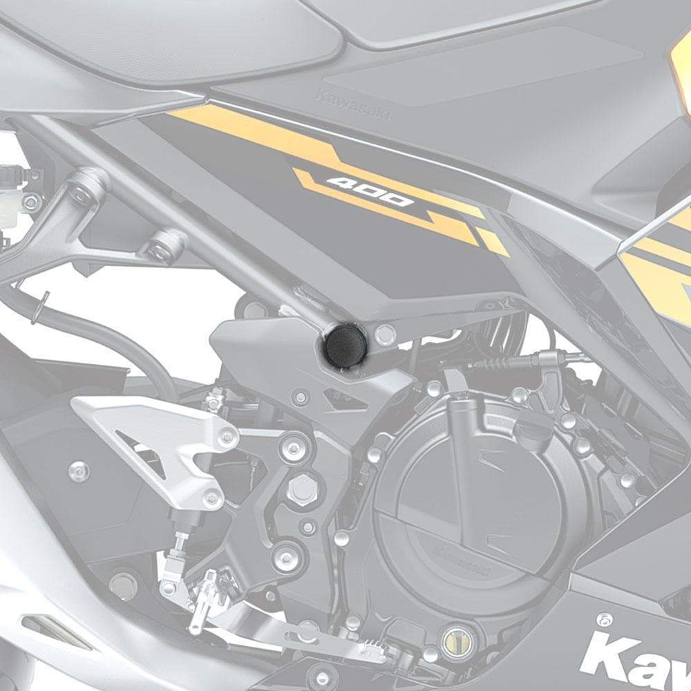 Pyramid Frame End Caps | Matte Black | Kawasaki Z 500 2024>Current-Frame End Caps-Pyramid Motorcycle Accessories