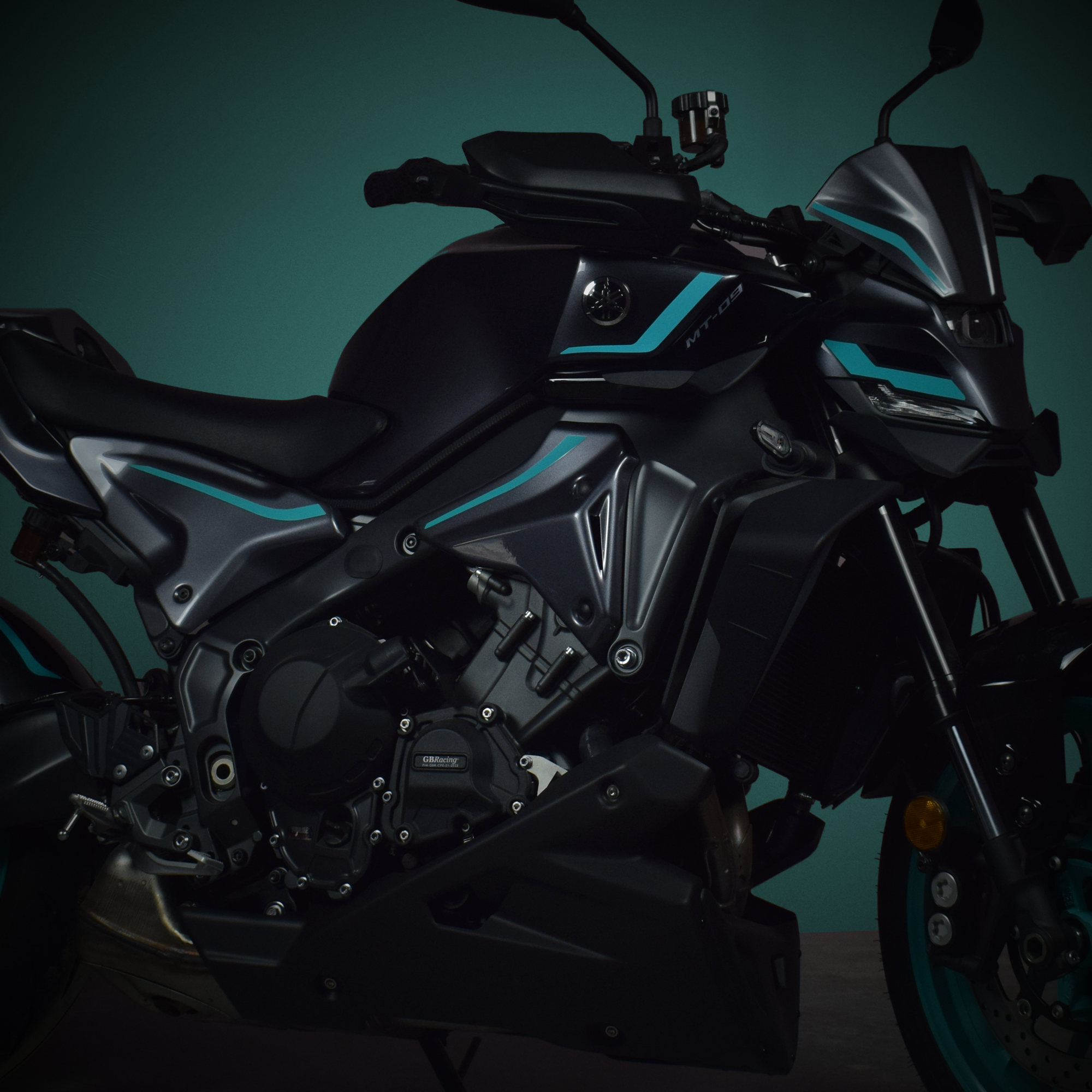 Pyramid Front Infill Panels | Midnight Cyan | Yamaha MT-09 2021>Current -  Shop name