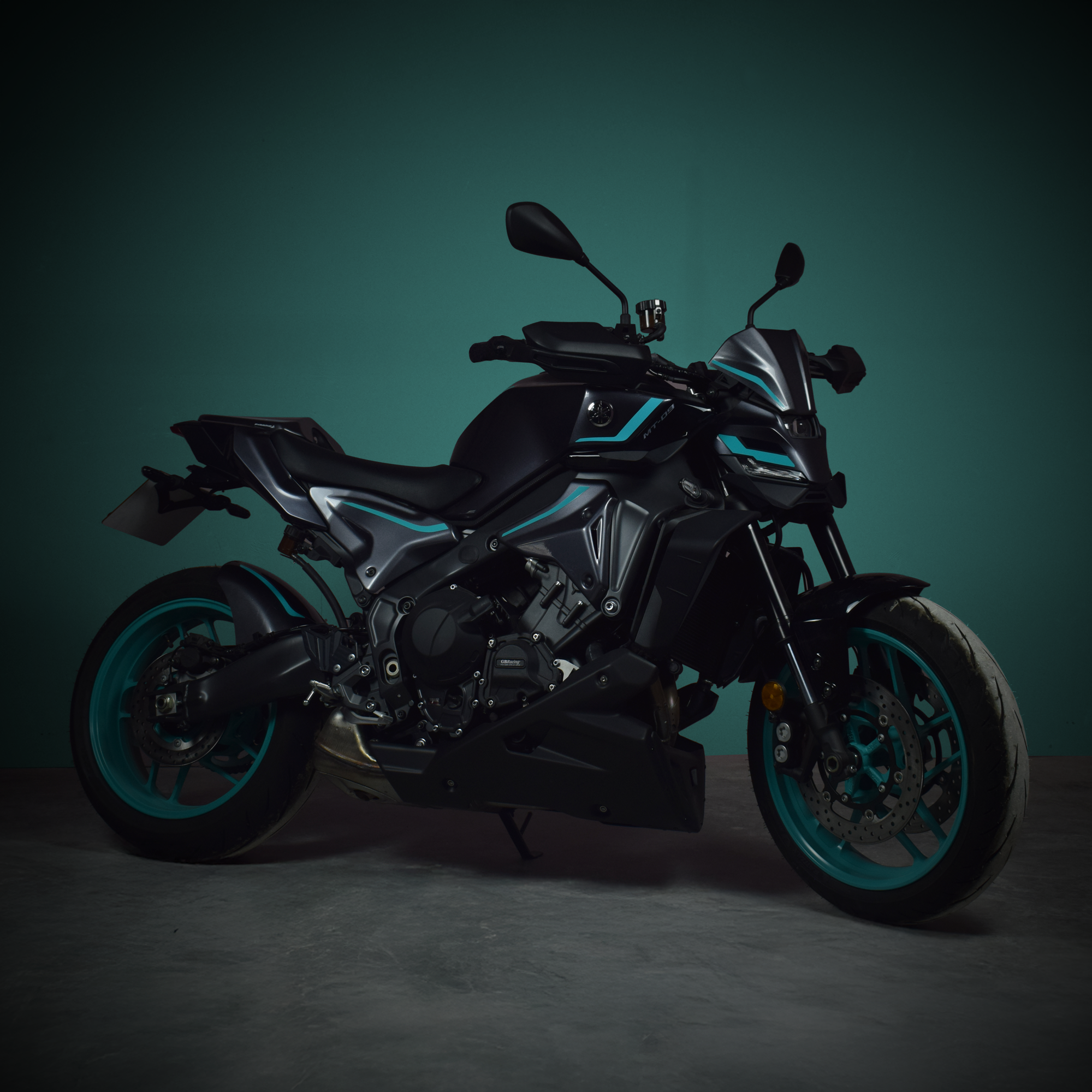Pyramid Front Infill Panels | Midnight Cyan | Yamaha MT-09 2021>Current -  Shop name