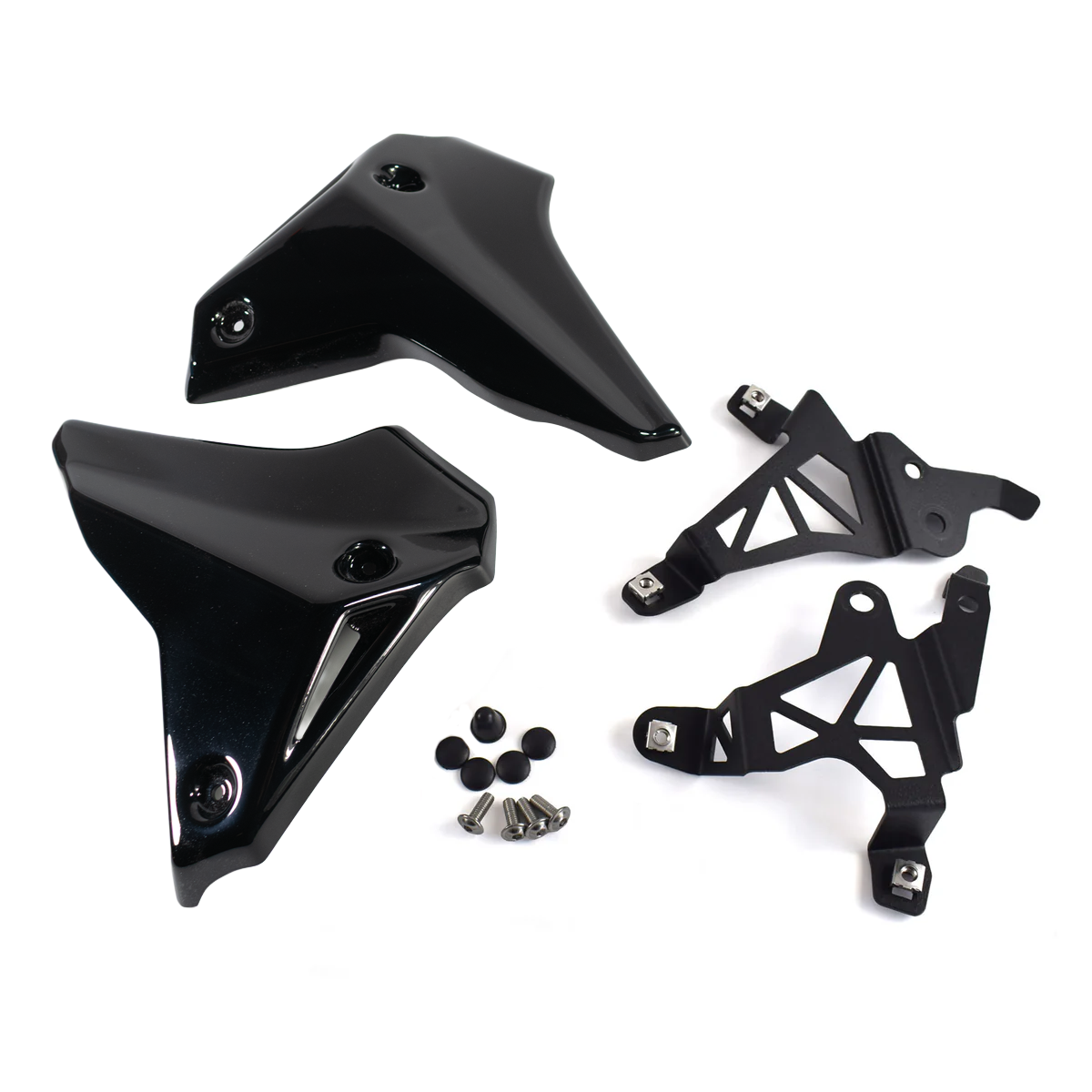 Pyramid Front Infill Panels | Midnight Black (USA: Raven Black) | Yamaha MT-09 2021>Current -   Pyramid Motorcycle Accessories