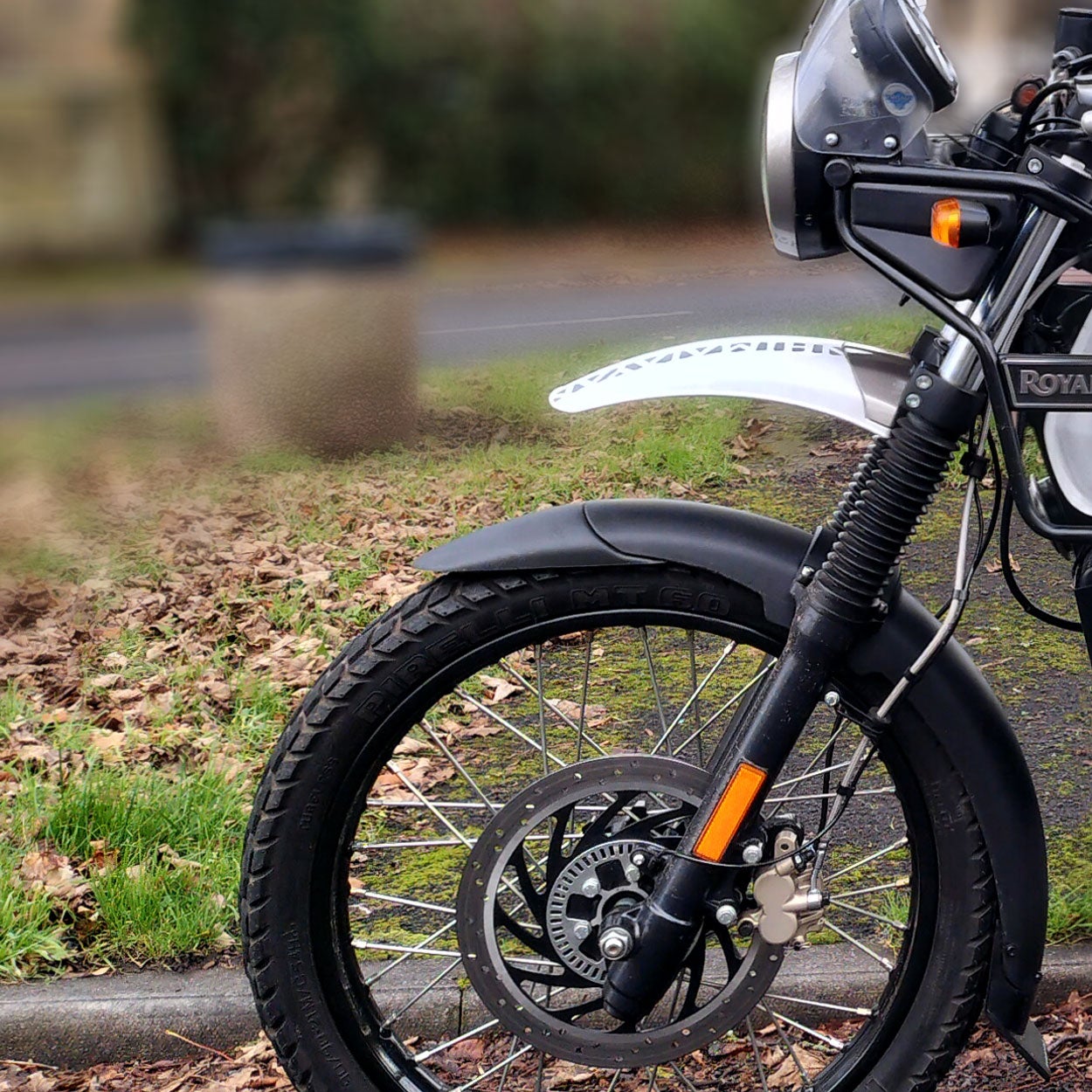 Pyramid Front Mudguard Beak | Matte Black | Royal Enfield Himalayan 410 2018>2024-Extenda Fendas-Pyramid Motorcycle Accessories