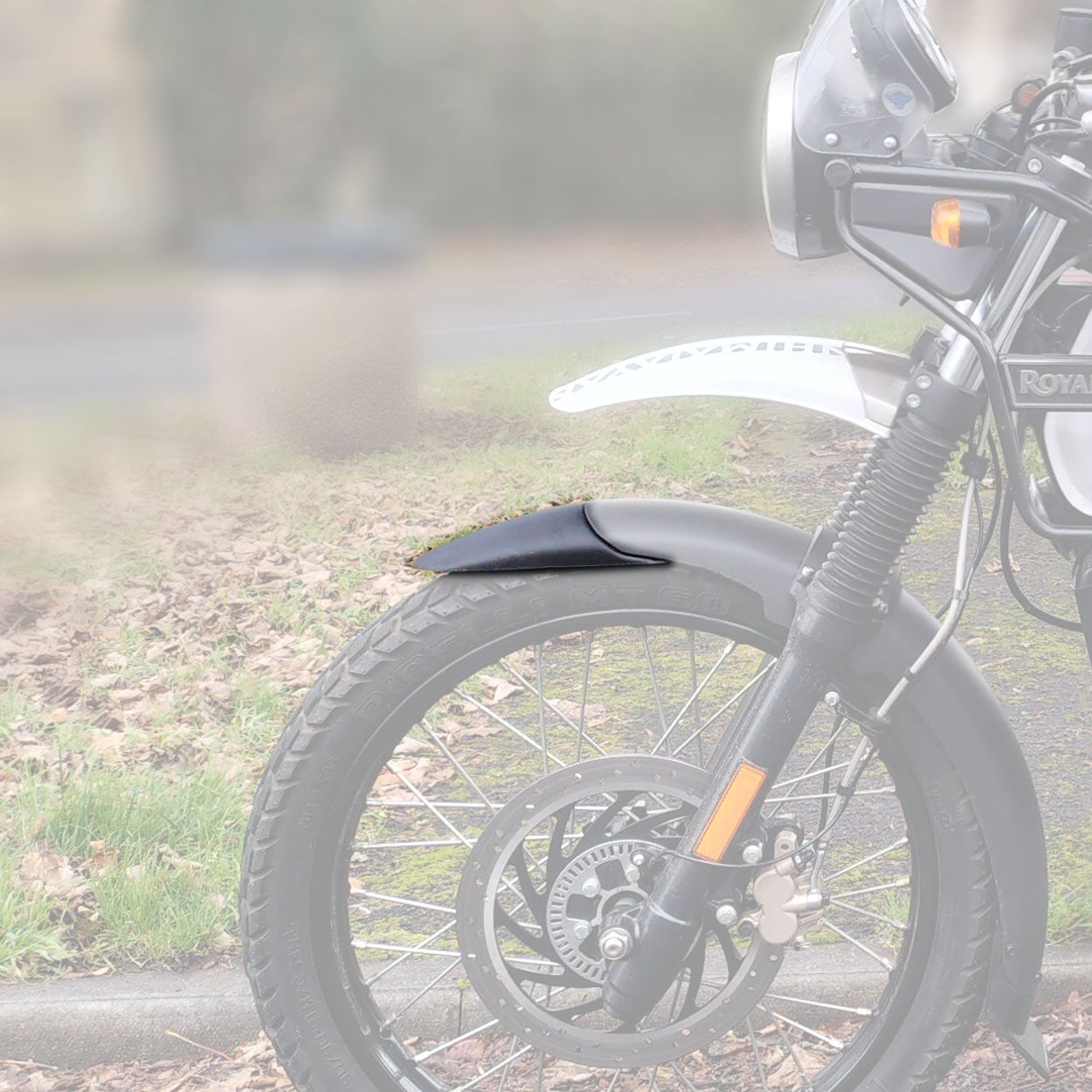 Pyramid Front Mudguard Beak | Matte Black | Royal Enfield Himalayan 410 2018>2024-Extenda Fendas-Pyramid Motorcycle Accessories