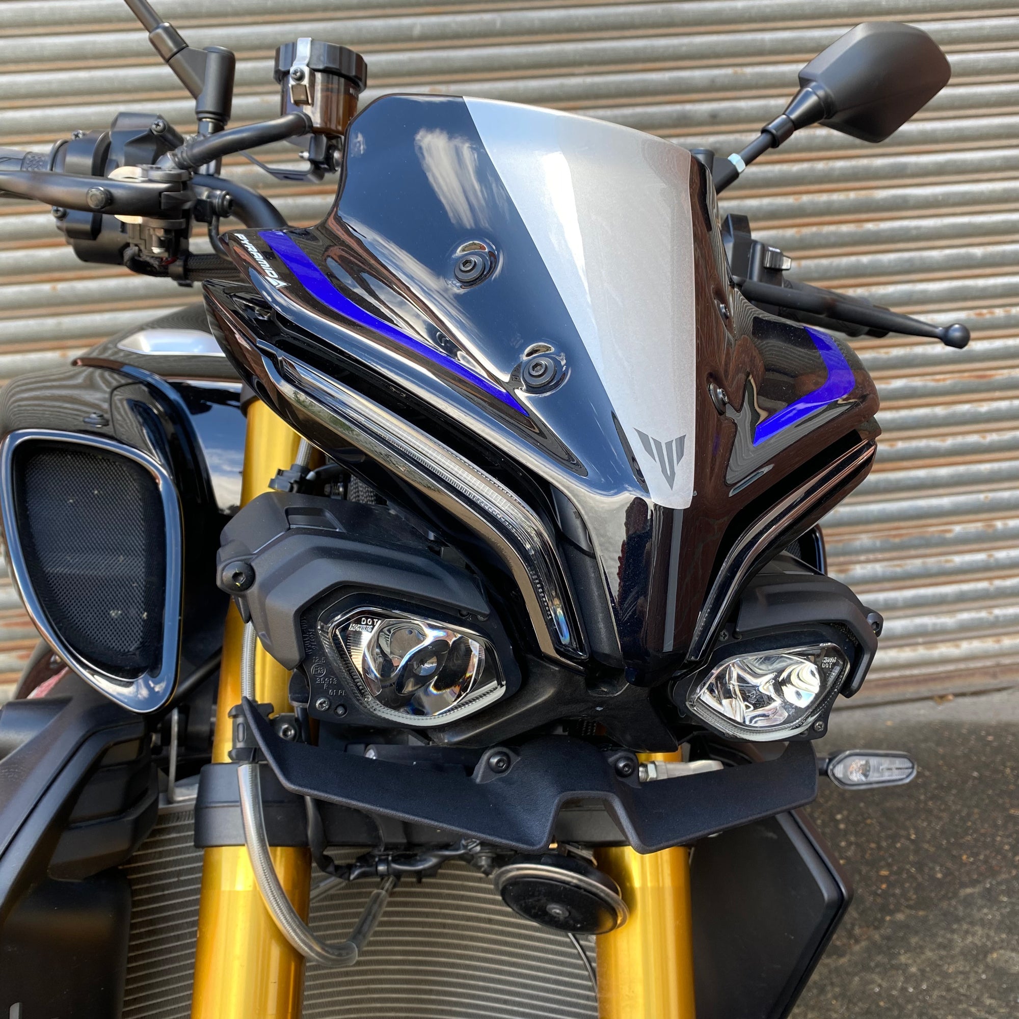 Pyramid Frontal Wing | Matte Black | Yamaha MT-10 2022>Current-Wings-Pyramid Motorcycle Accessories