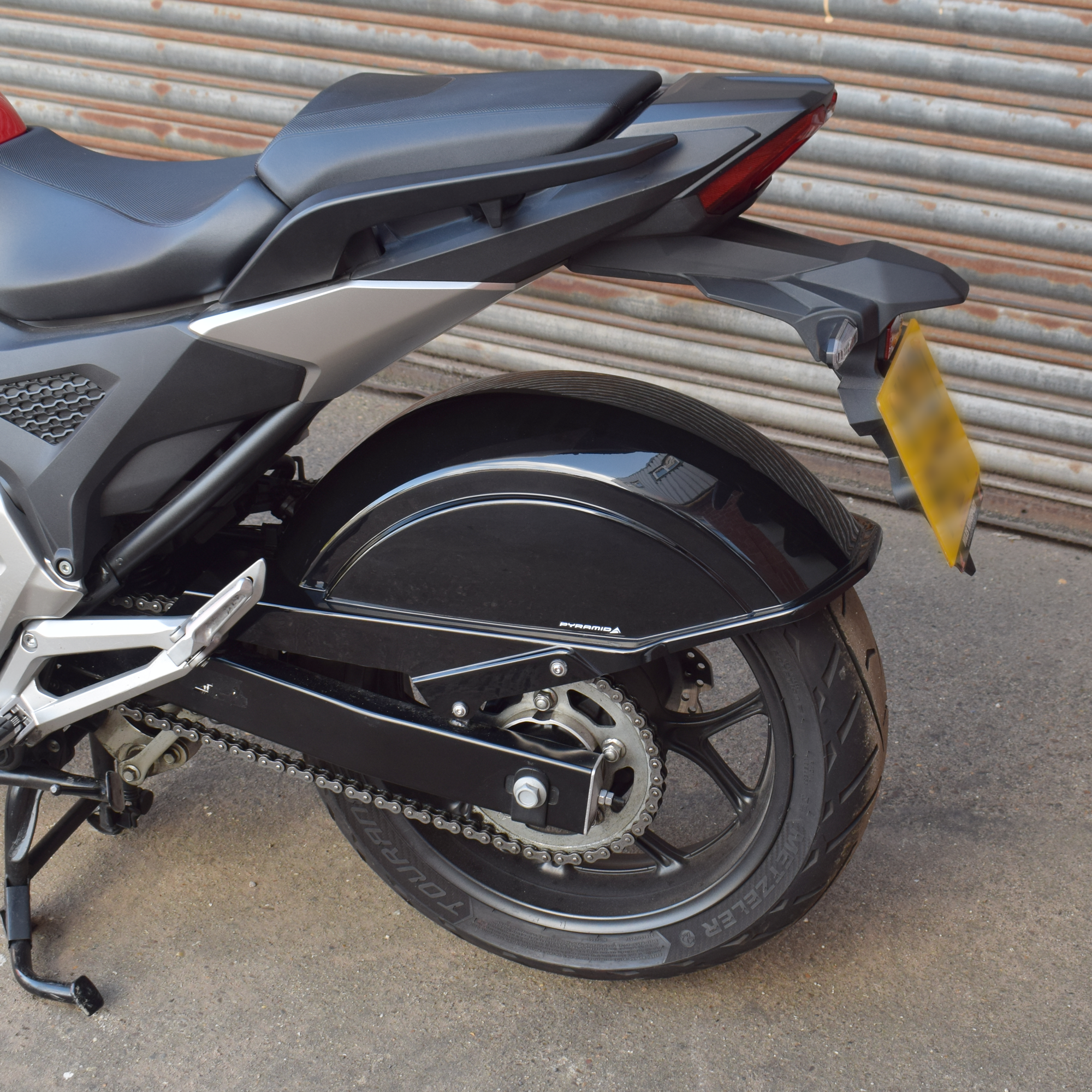 Pyramid Full Rear Hugger  | Gloss Black | Honda NC 700 S 2012>Current -  Shop name