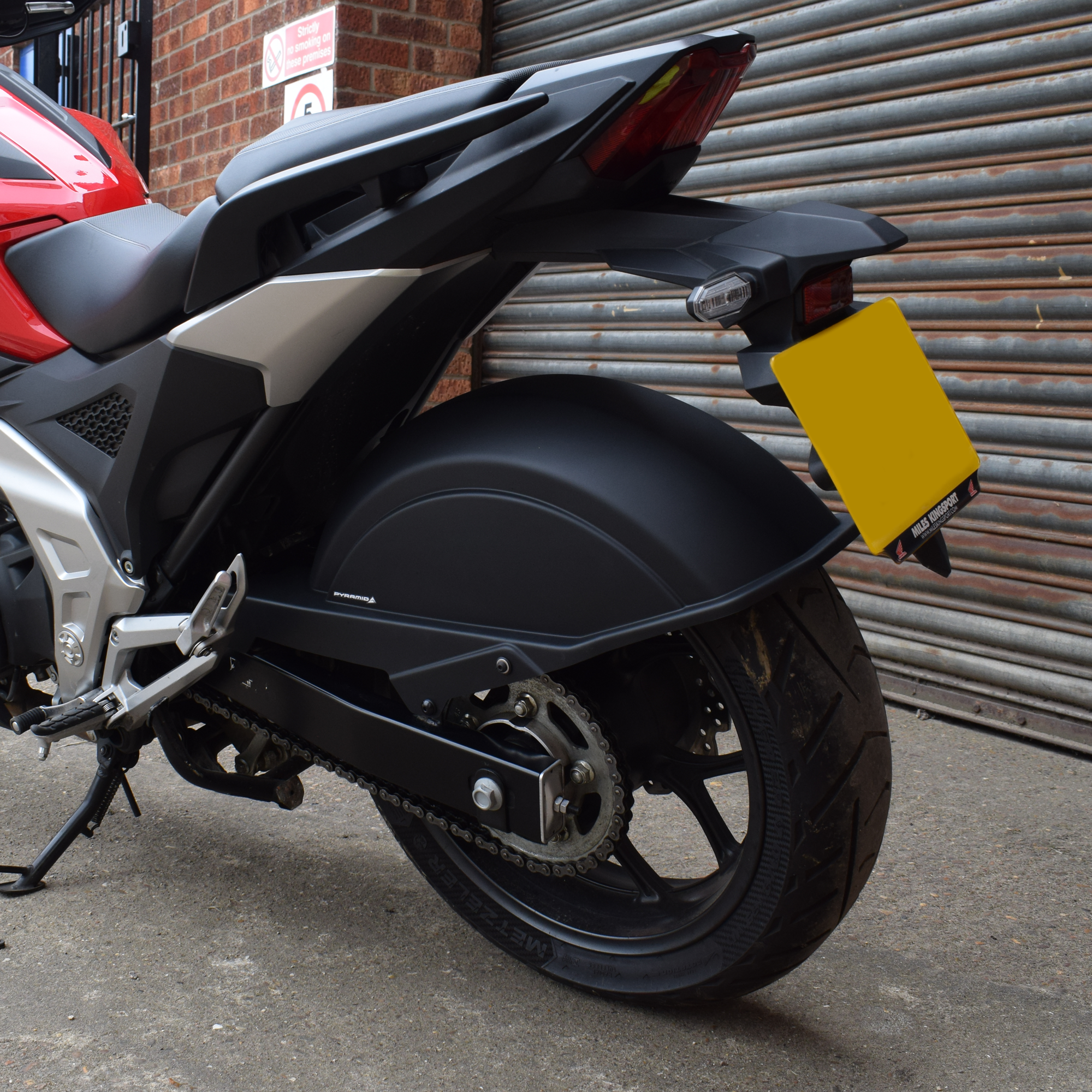 Pyramid Full Rear Hugger | Matte Black | Honda NC 700 S 2012>Current-Huggers-Pyramid Motorcycle Accessories