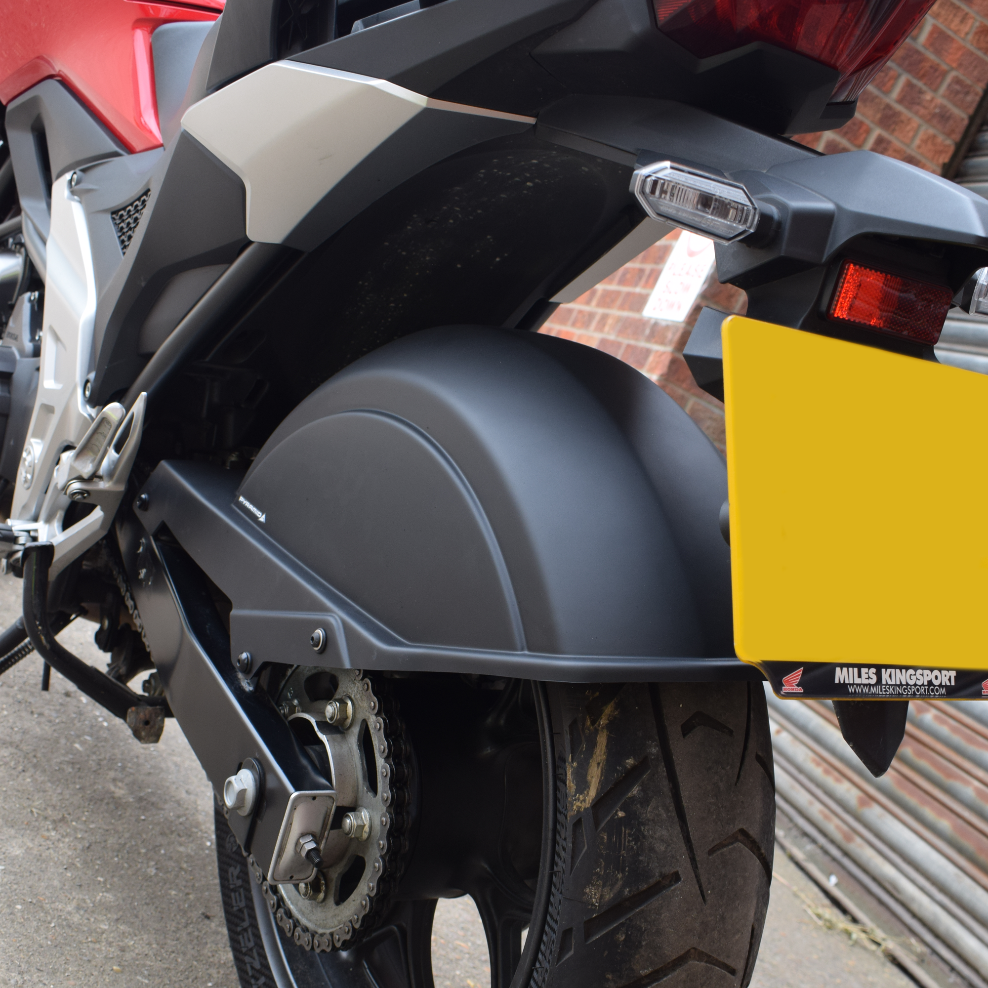 Pyramid Full Rear Hugger | Matte Black | Honda NC 700 S 2012>Current-Huggers-Pyramid Motorcycle Accessories