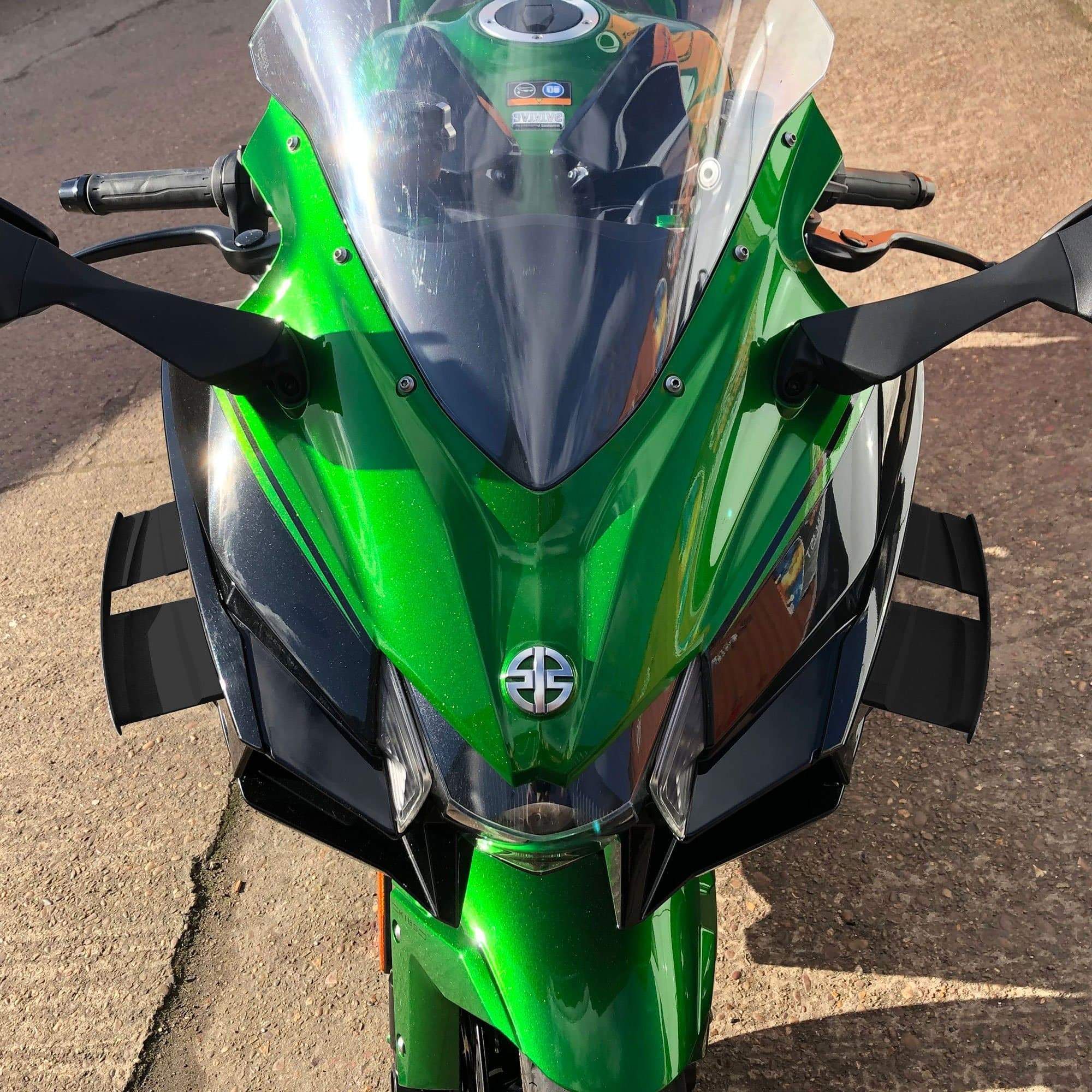 Pyramid GP Wings | Matte Black | Kawasaki Ninja H2 SX 2018>2021 -  Shop name