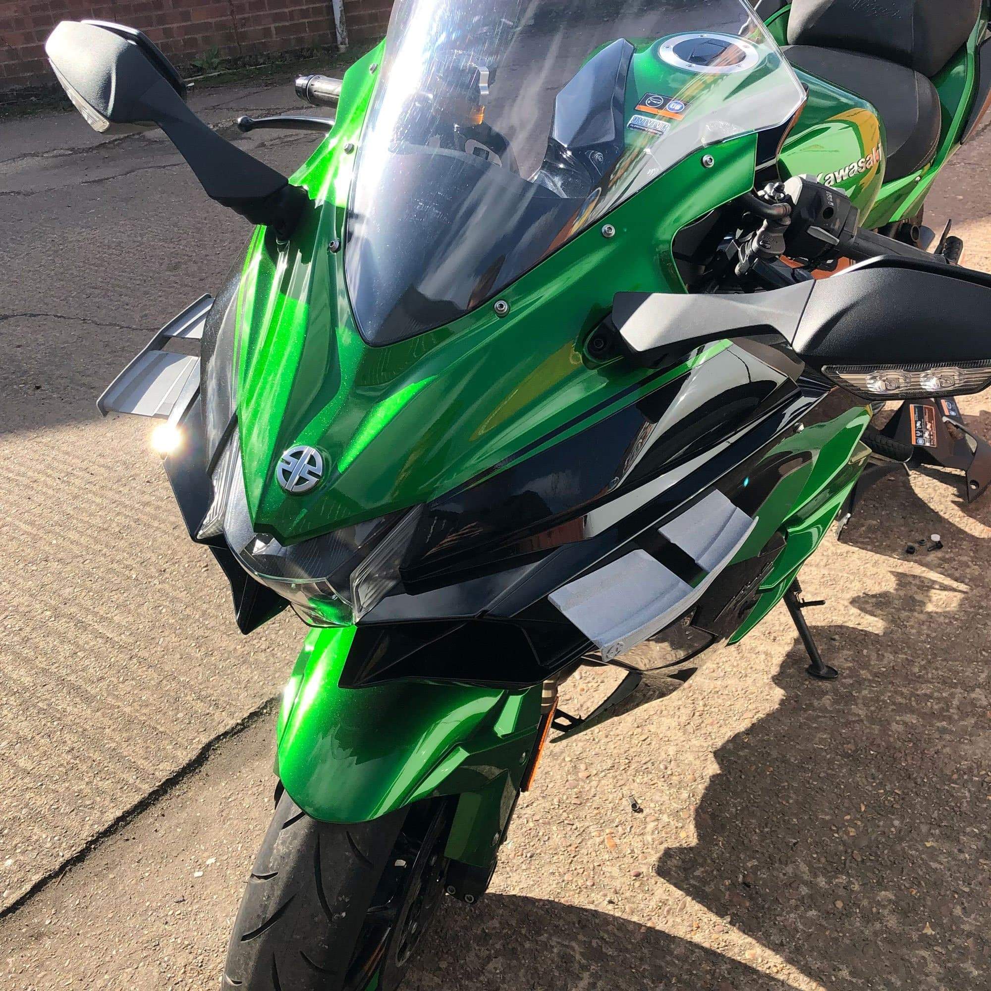 Pyramid GP Wings | Unpainted | Kawasaki Ninja H2 SX 2018>2021-Side Spoilers-Pyramid Motorcycle Accessories