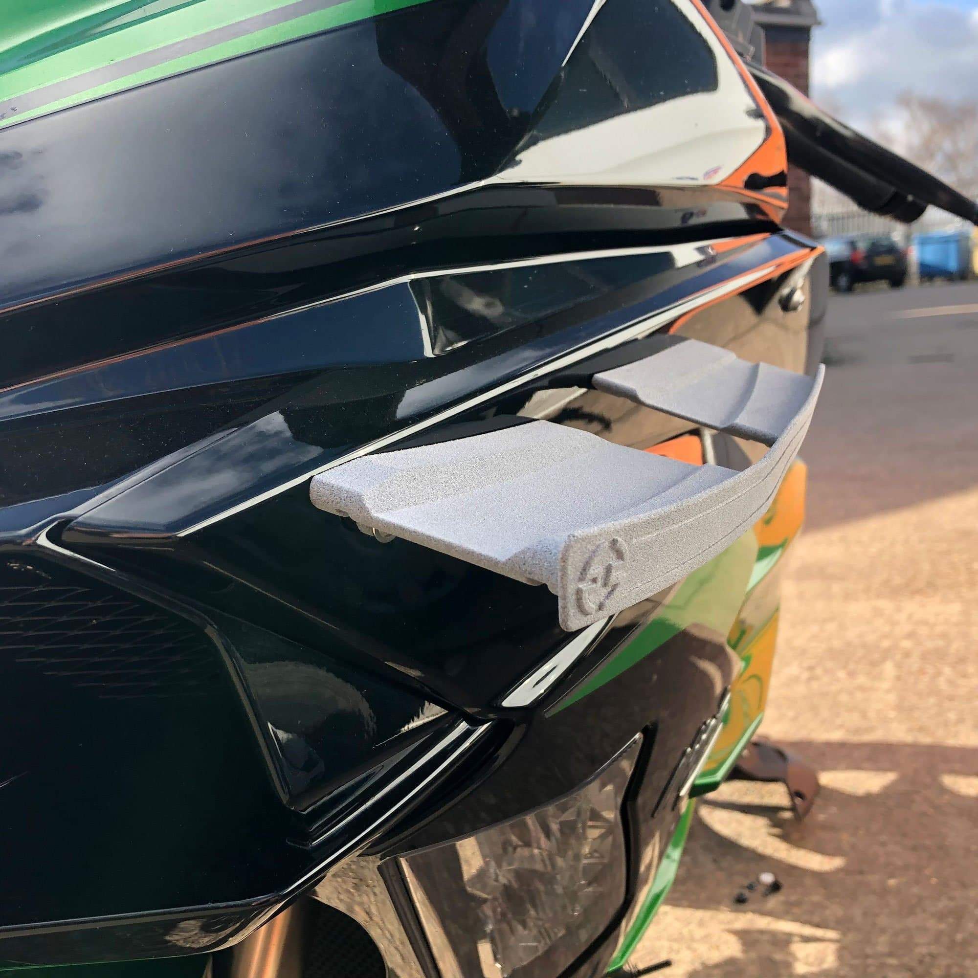 Pyramid GP Wings | Unpainted | Kawasaki Ninja H2 SX 2018>2021-Side Spoilers-Pyramid Motorcycle Accessories