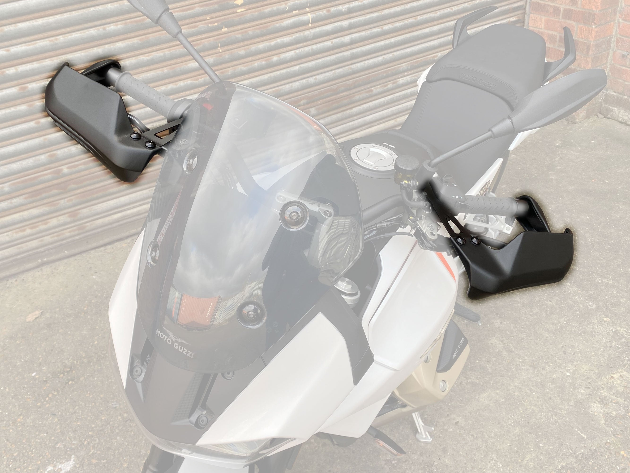 Pyramid Handguards | Matte Black | Moto Guzzi V100 Mandello S 2022>Current -  Shop name