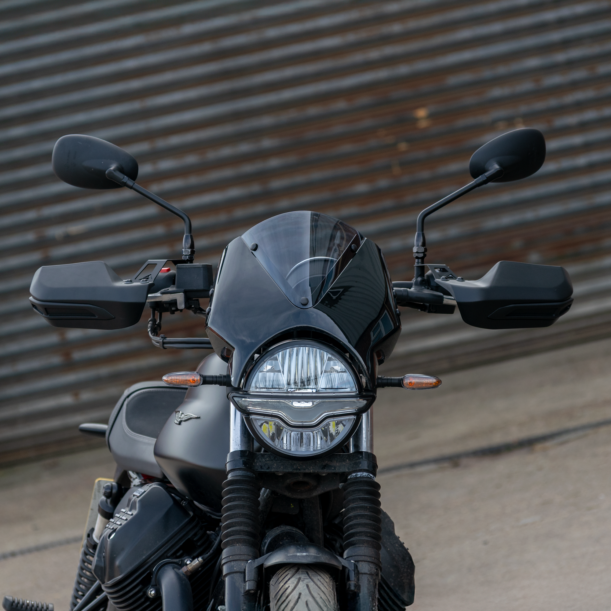 Pyramid Handguards | Matte Black | Moto Guzzi V7 Stone 2021>Current -  Shop name