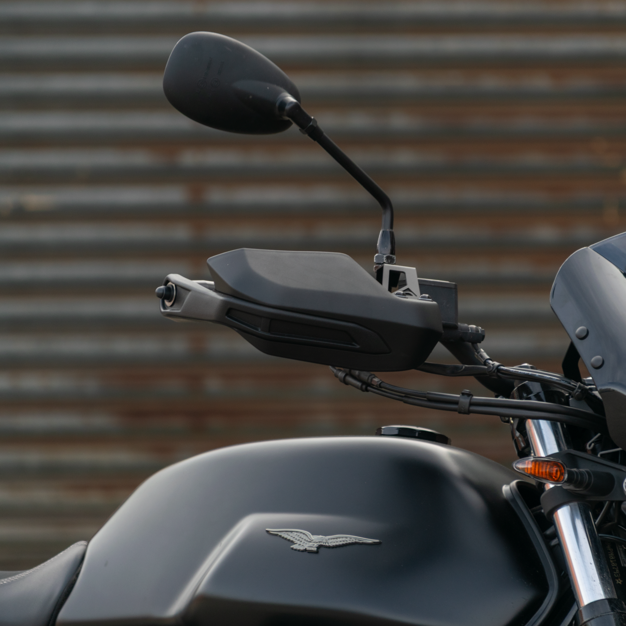 Pyramid Handguards | Matte Black | Moto Guzzi V7 Stone 2021>Current -  Shop name