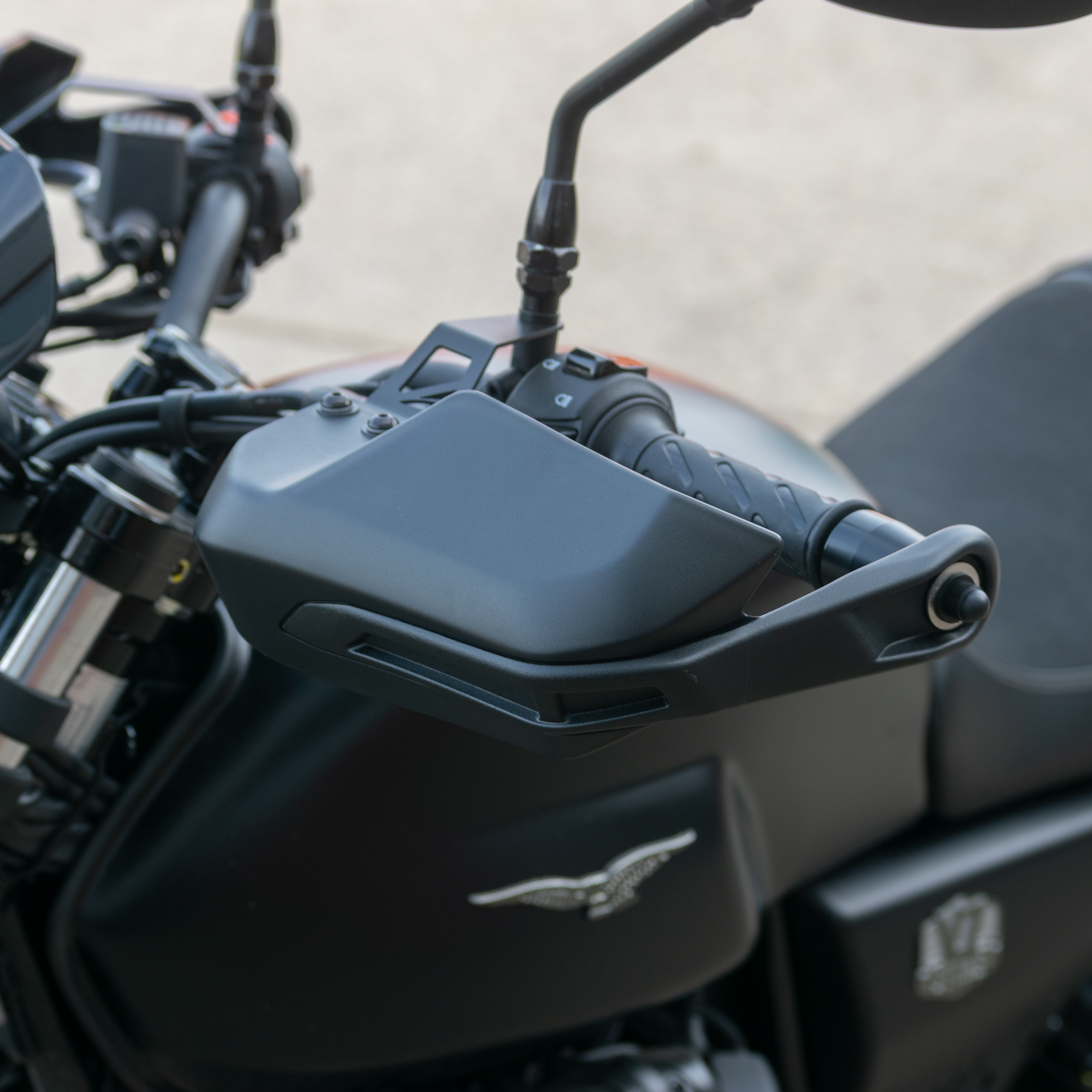Pyramid Handguards | Matte Black | Moto Guzzi V7 Stone 2021>Current -  Shop name
