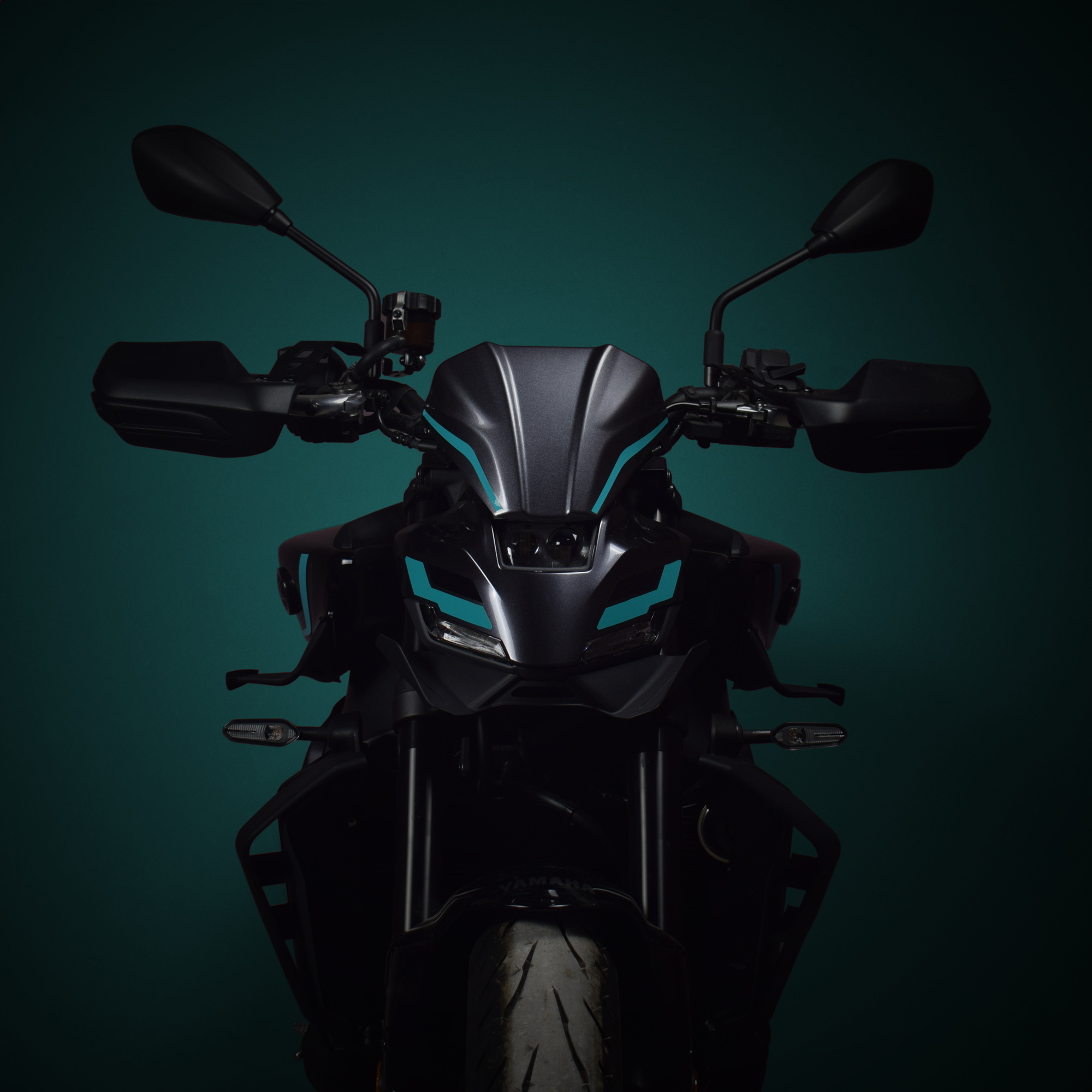 Pyramid Handguards | Matte Black | Yamaha MT-09 2024>2025-Handguards-Pyramid Motorcycle Accessories