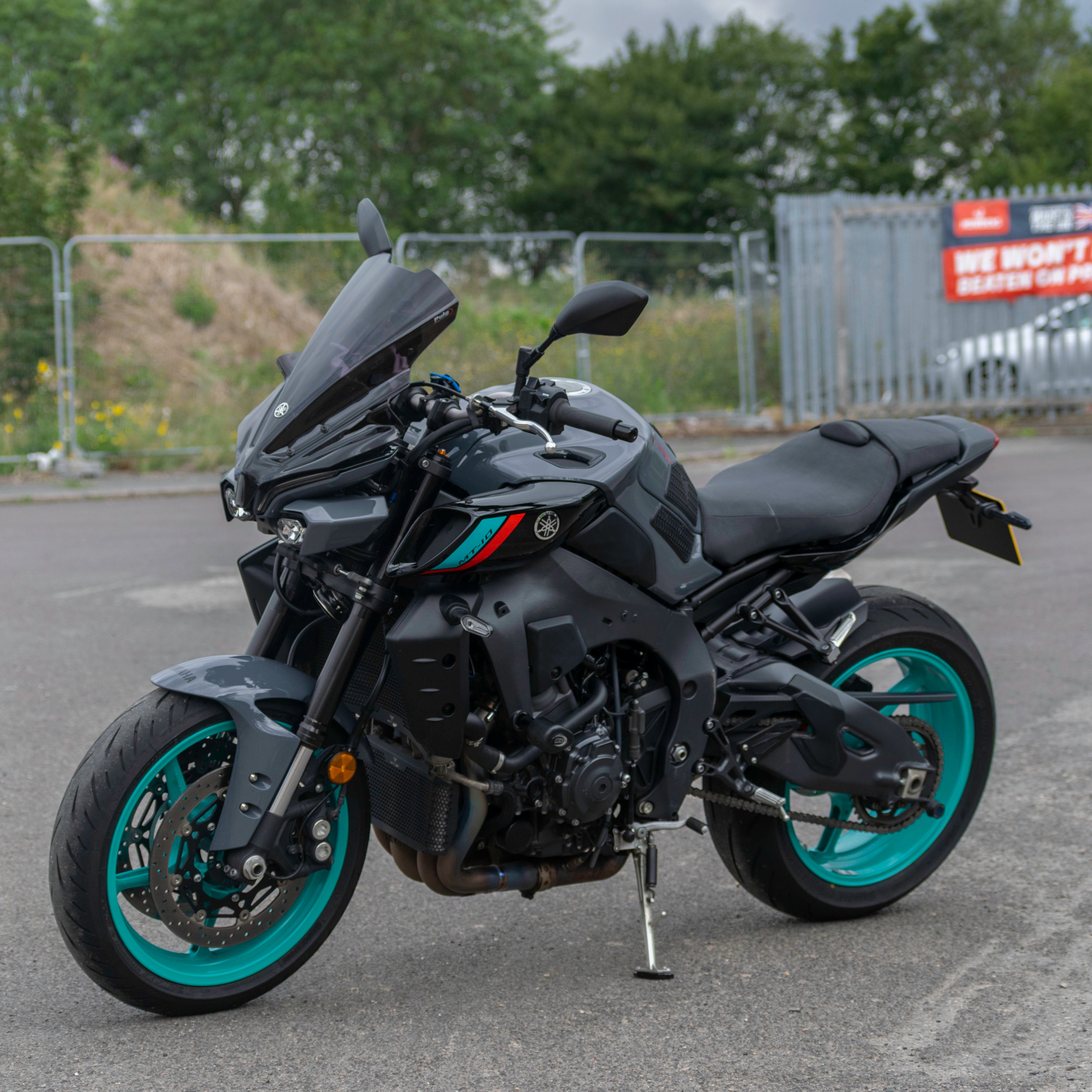 Pyramid Headlight Shrouds | Cyan Storm | Yamaha MT-10 2022>Current-Decals-Pyramid Motorcycle Accessories