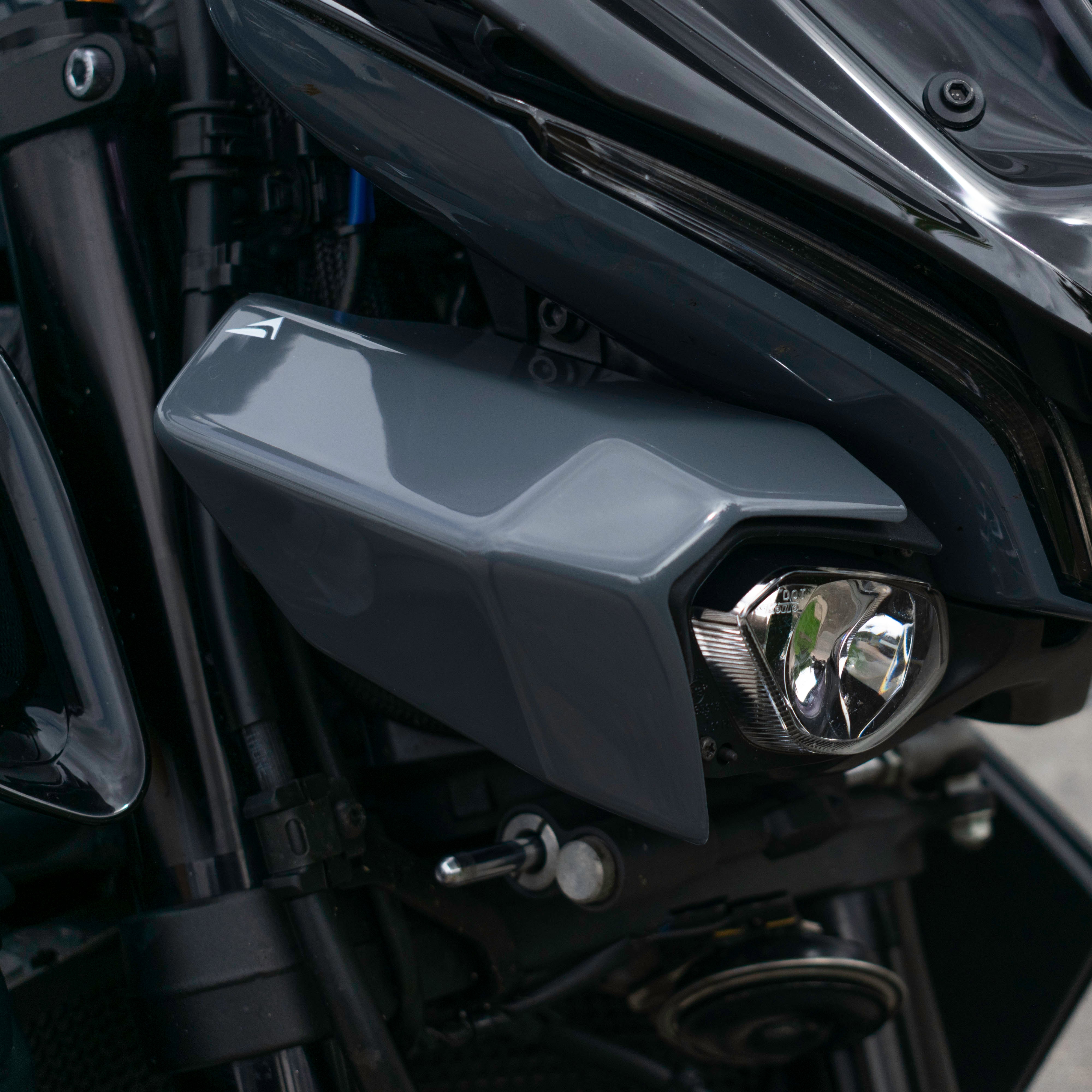 Pyramid Headlight Shrouds | Cyan Storm | Yamaha MT-10 2022>Current-Decals-Pyramid Motorcycle Accessories