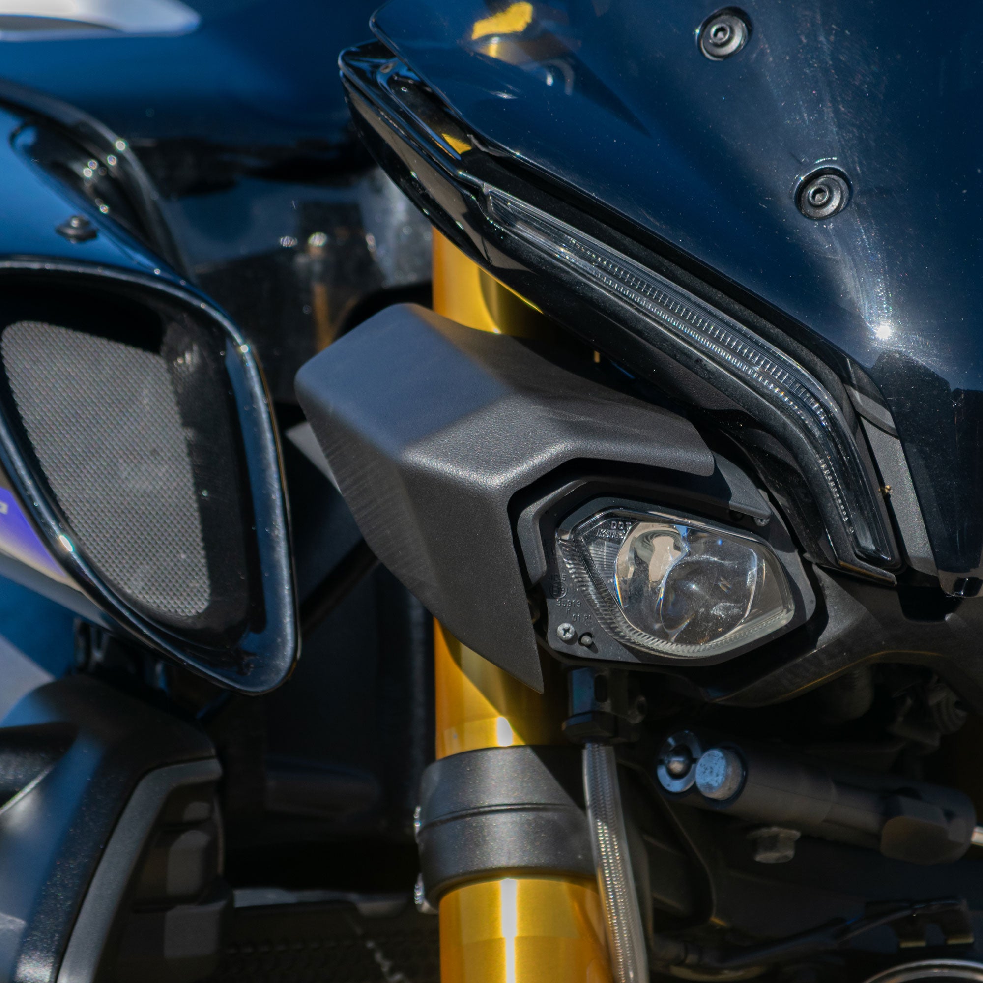 Pyramid Headlight Shrouds | Matte Black | Yamaha MT-10 inc SP 2022>Current-Decals-Pyramid Motorcycle Accessories