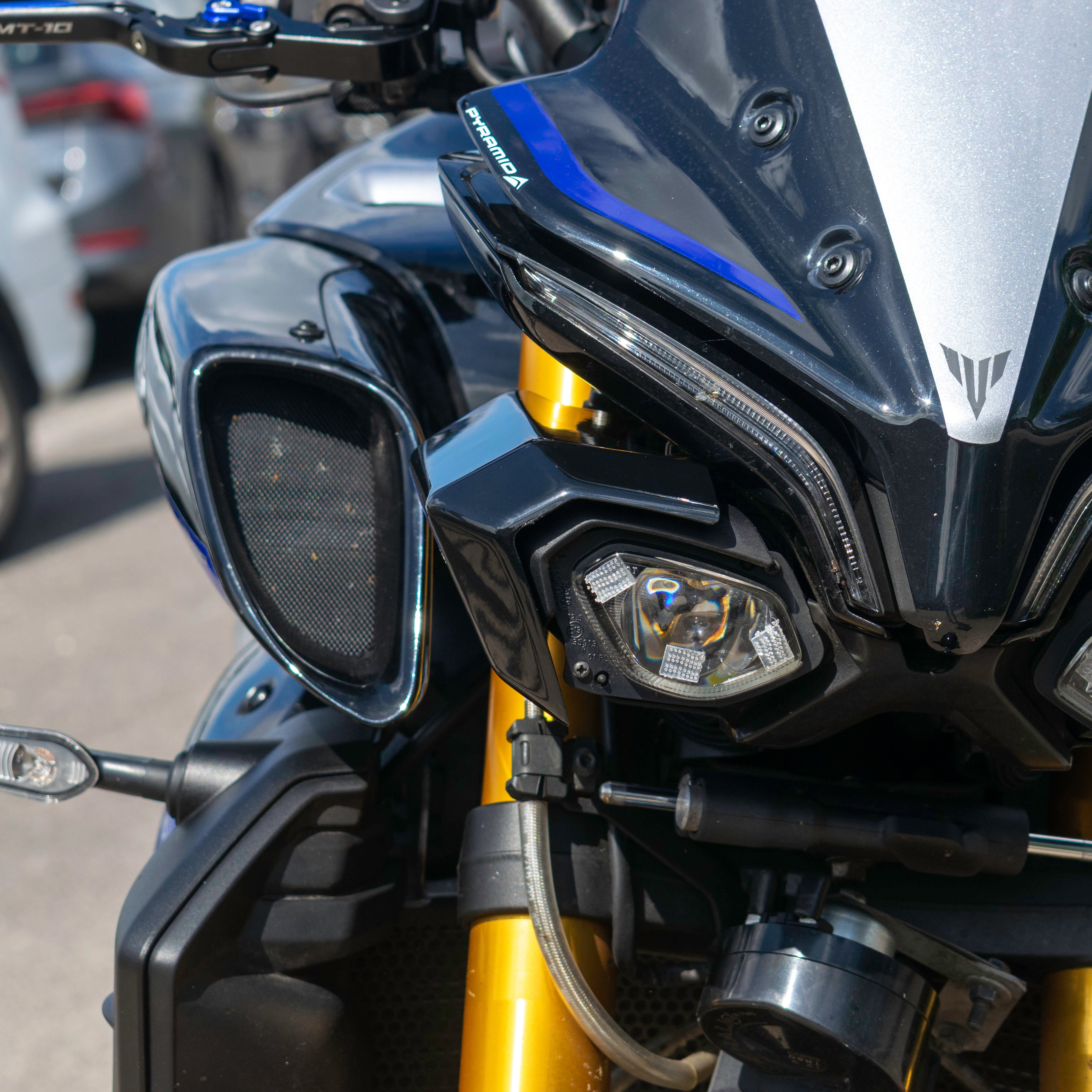 Pyramid Headlight Shrouds | Midnight Black (USA: Raven Black) | Yamaha MT-10 inc SP 2022>Current-Decals-Pyramid Motorcycle Accessories