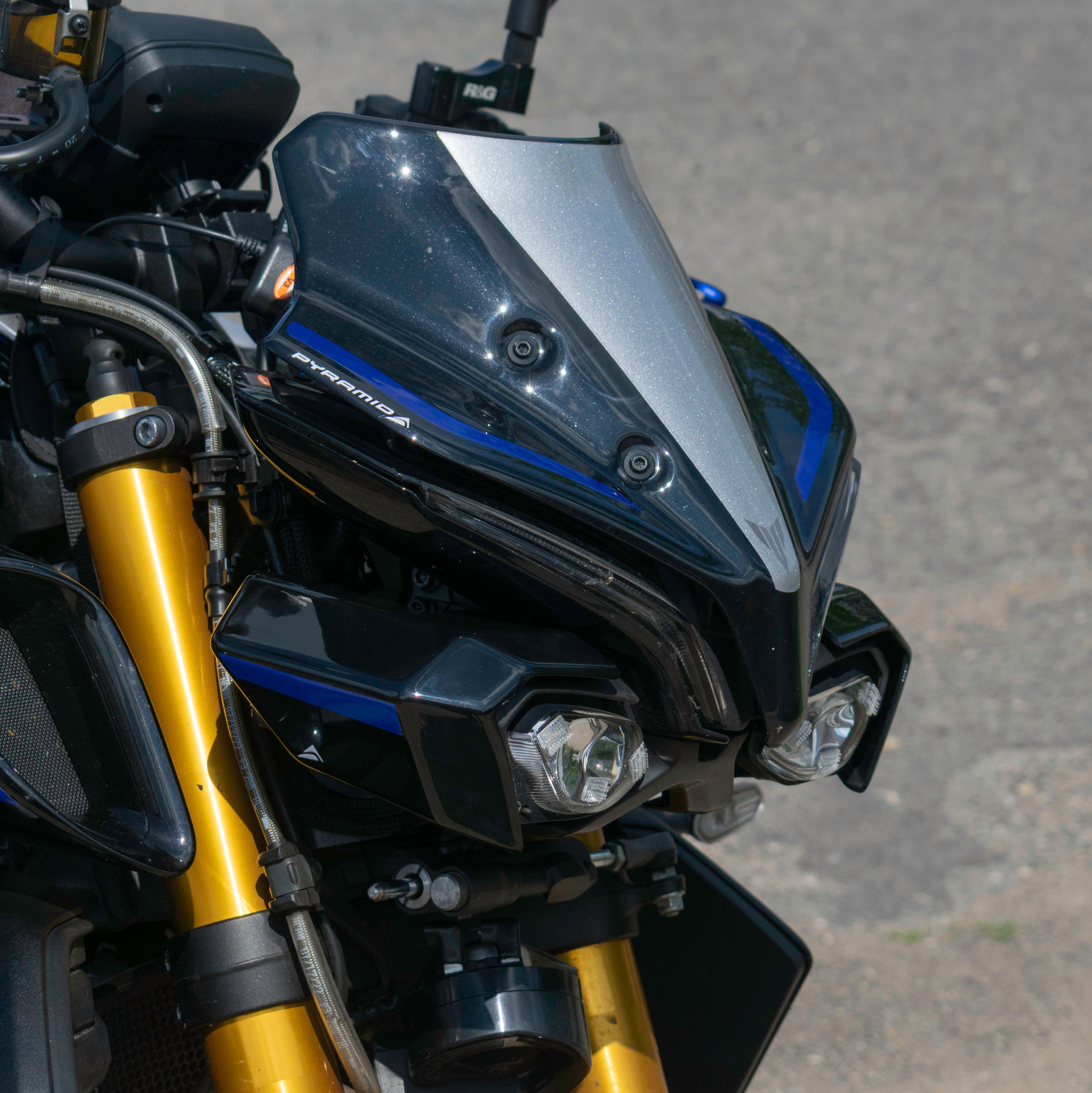 Pyramid Headlight Shrouds | Midnight Black (USA: Raven Black) | Yamaha MT-10 inc SP 2022>Current-Decals-Pyramid Motorcycle Accessories
