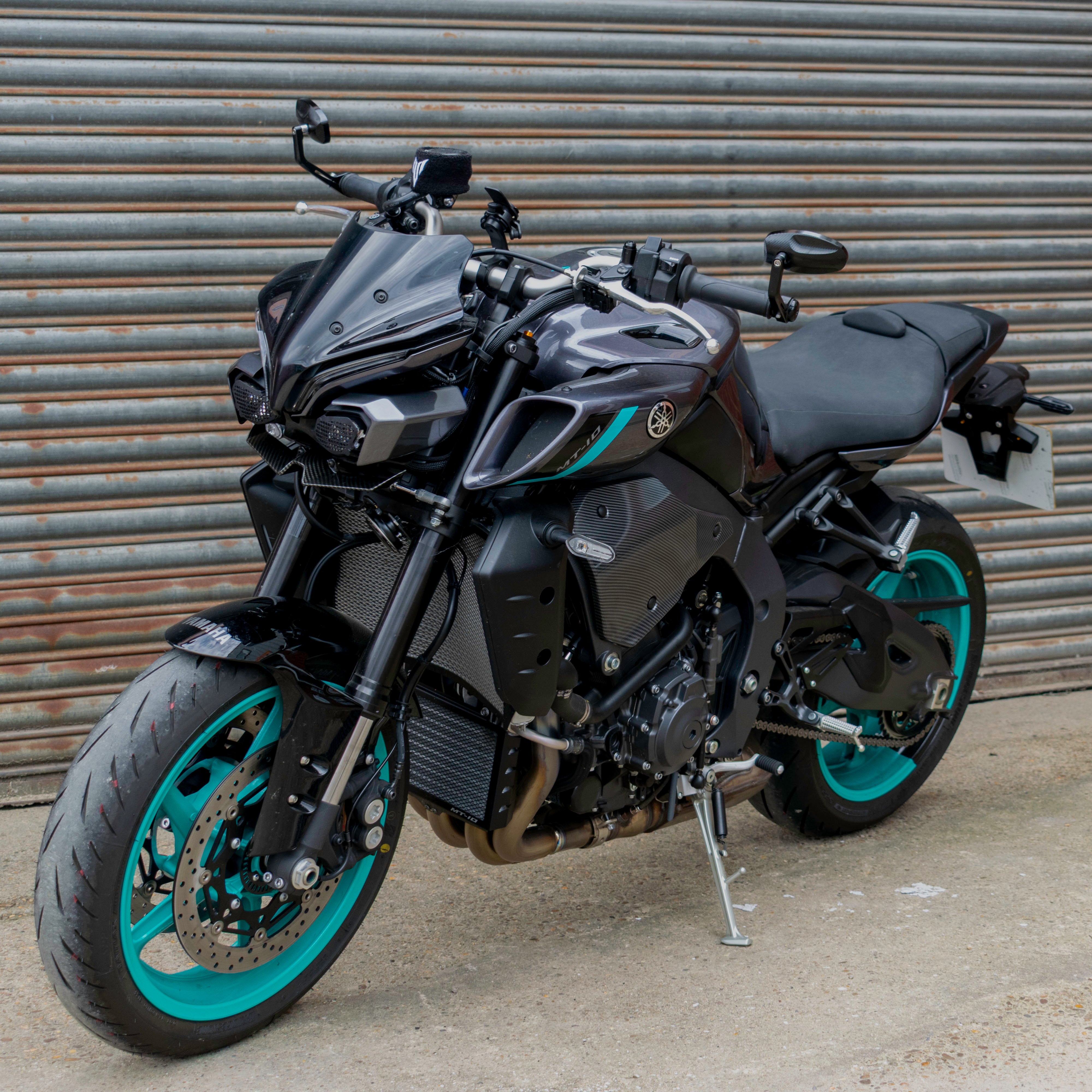 Pyramid Headlight Shrouds | Midnight Cyan | Yamaha MT-10 2024>Current-Decals-Pyramid Motorcycle Accessories