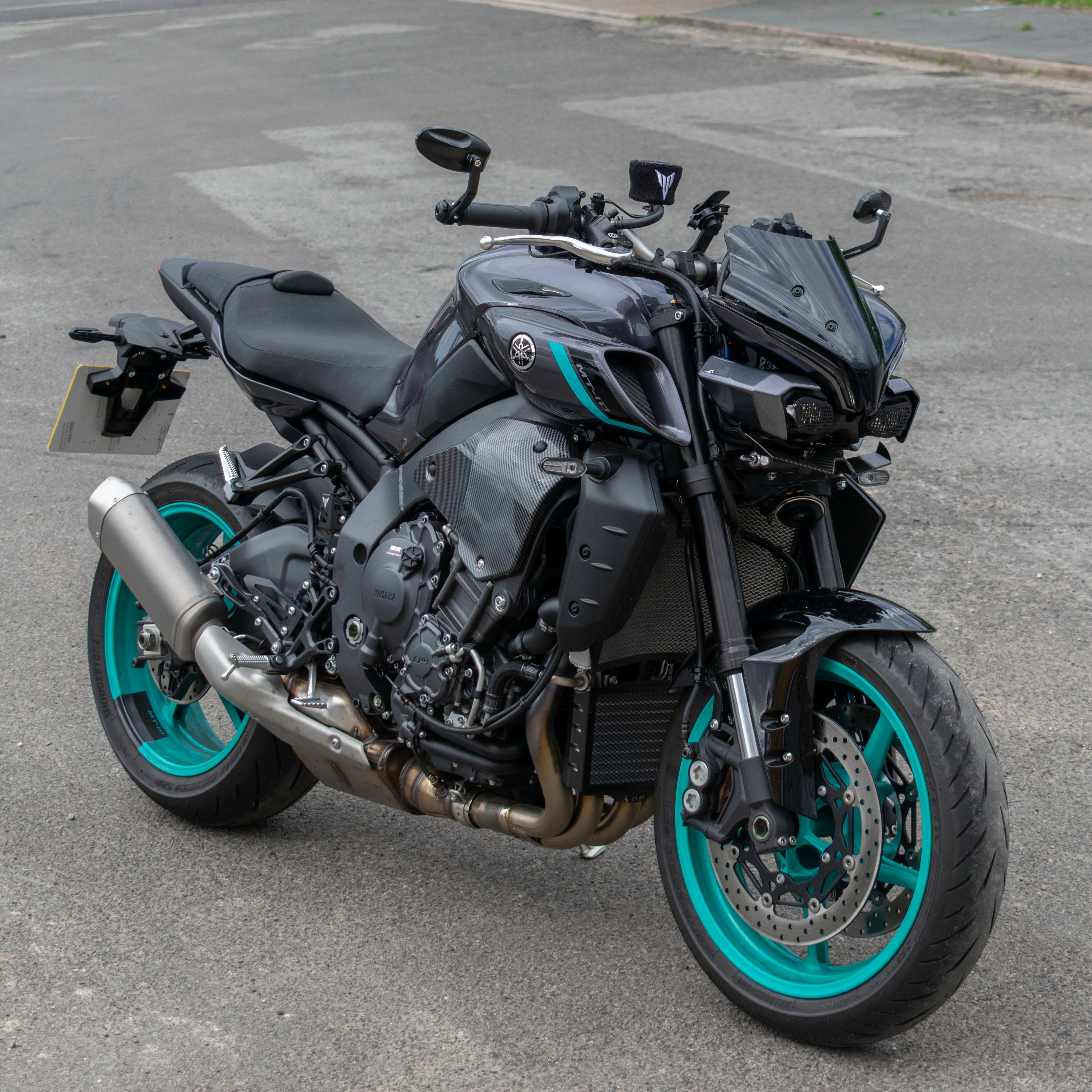 Pyramid Headlight Shrouds | Midnight Cyan | Yamaha MT-10 2024>Current-Decals-Pyramid Motorcycle Accessories