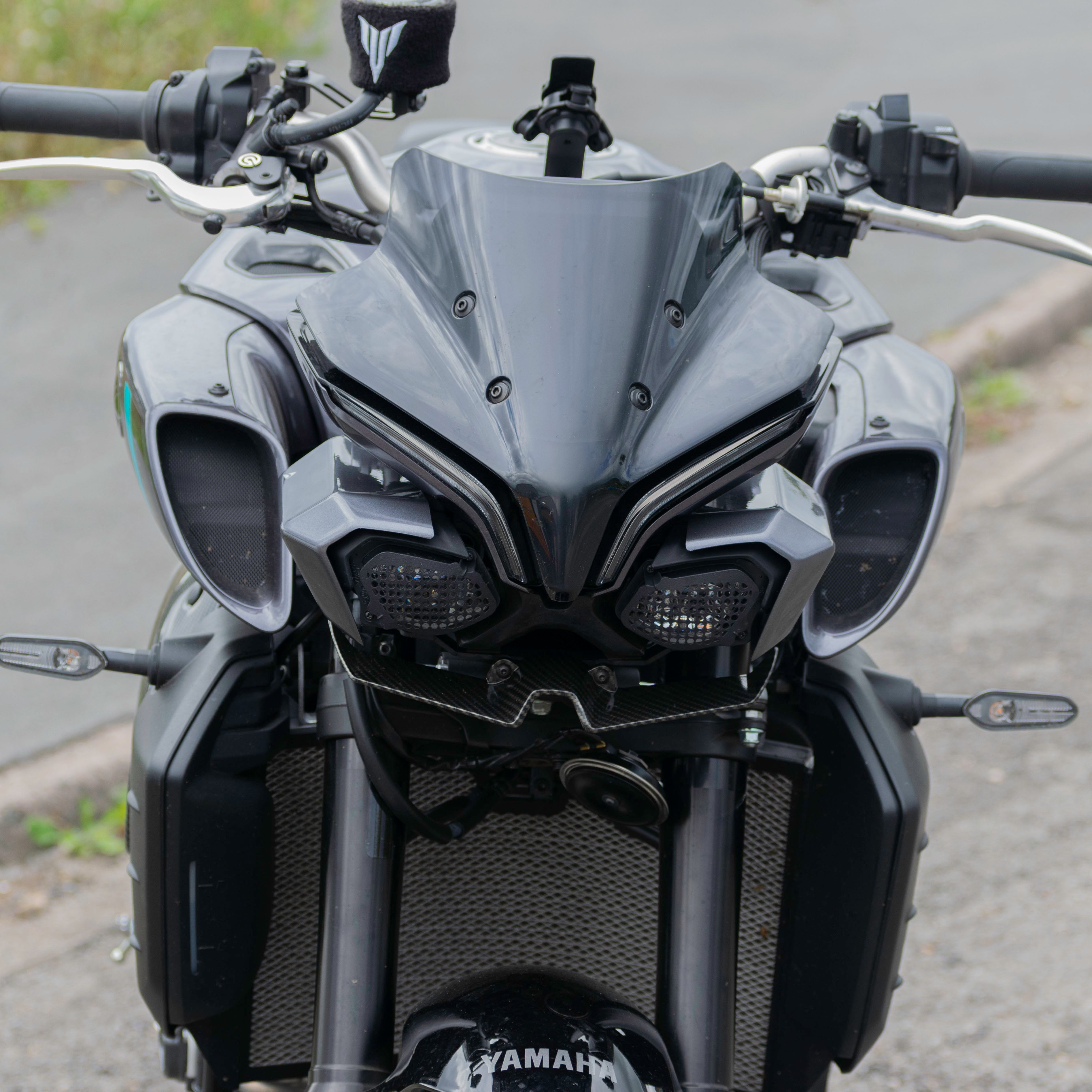 Pyramid Headlight Shrouds | Midnight Cyan | Yamaha MT-10 2024>Current-Decals-Pyramid Motorcycle Accessories