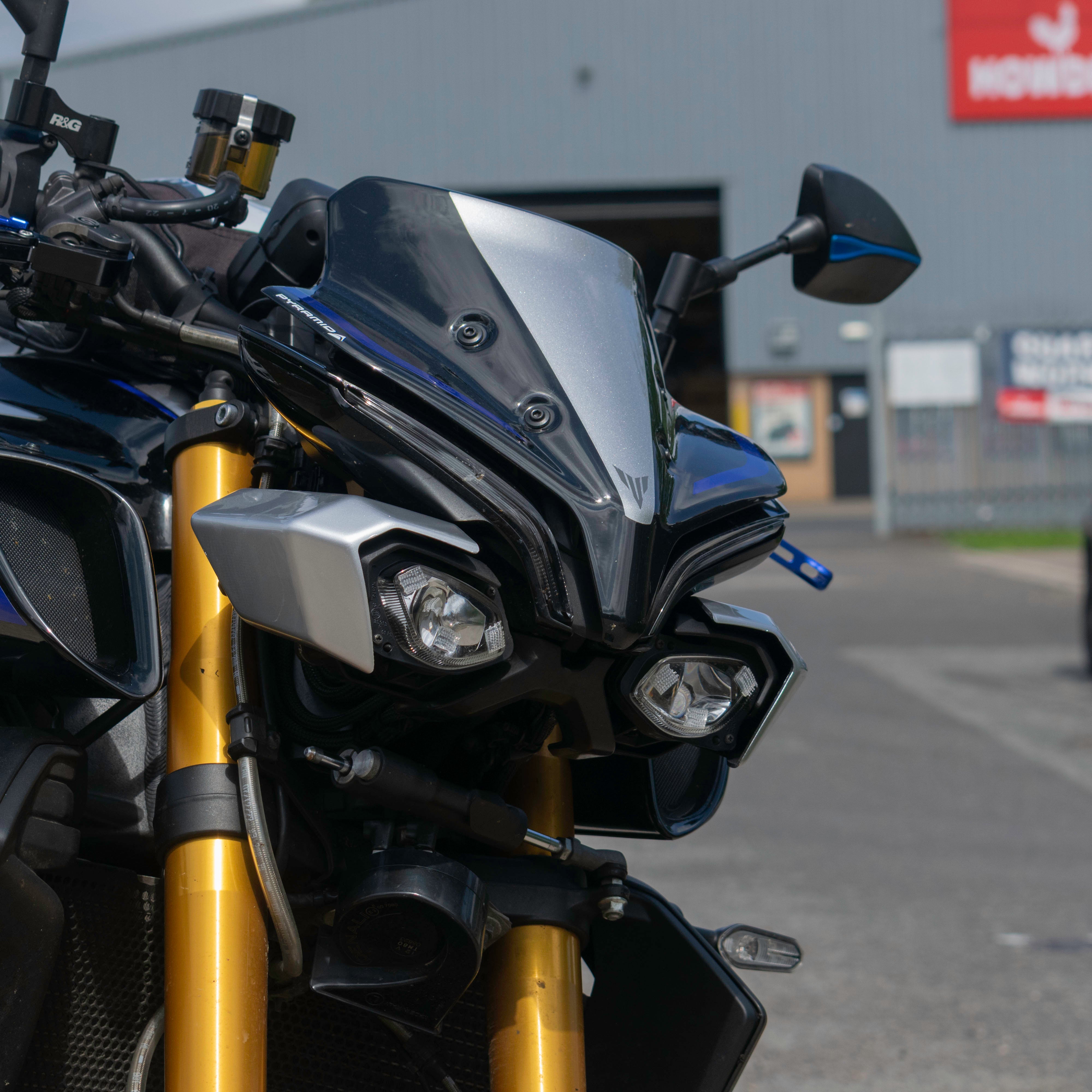 Pyramid Headlight Shrouds | SP Liquid Metal | Yamaha MT-10 2024>Current-Decals-Pyramid Motorcycle Accessories